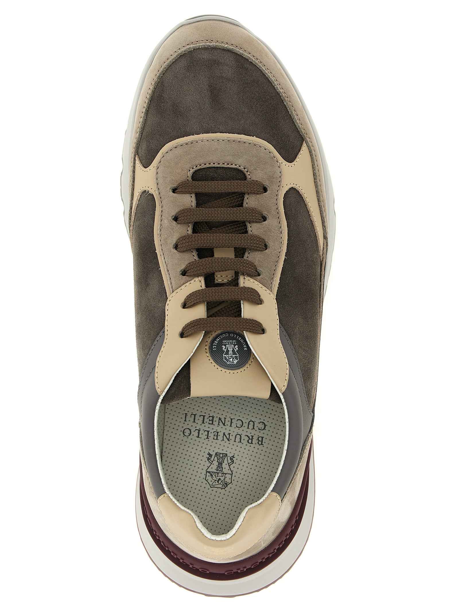 Brunello Cucinelli Multicolor Calfskin Athletic Sneakers