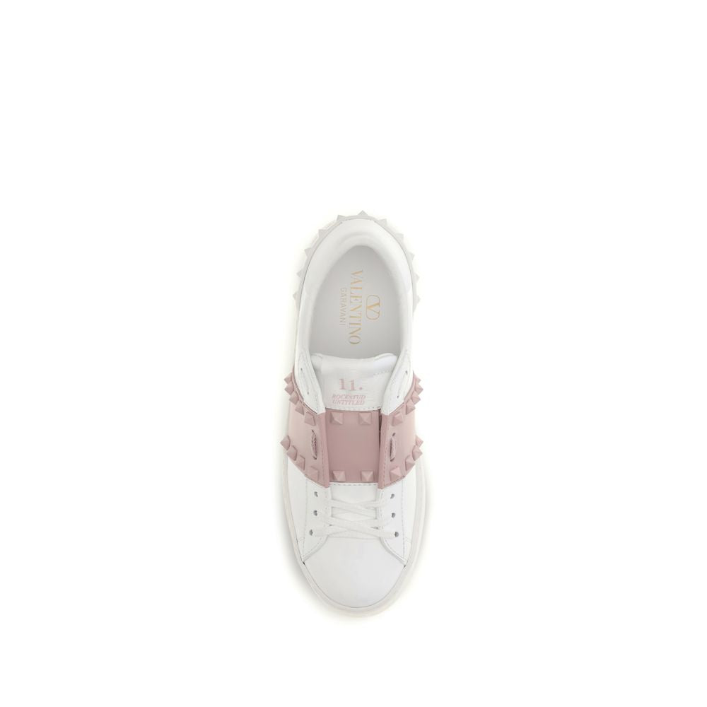 Valentino Garavani White Calf Leather Bos Taurus Low Top Sneakers