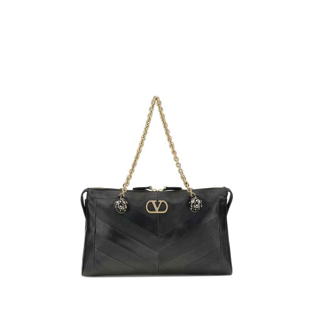 Valentino Garavani Black Lamb Ovis Aries Aries Shoulder Bag