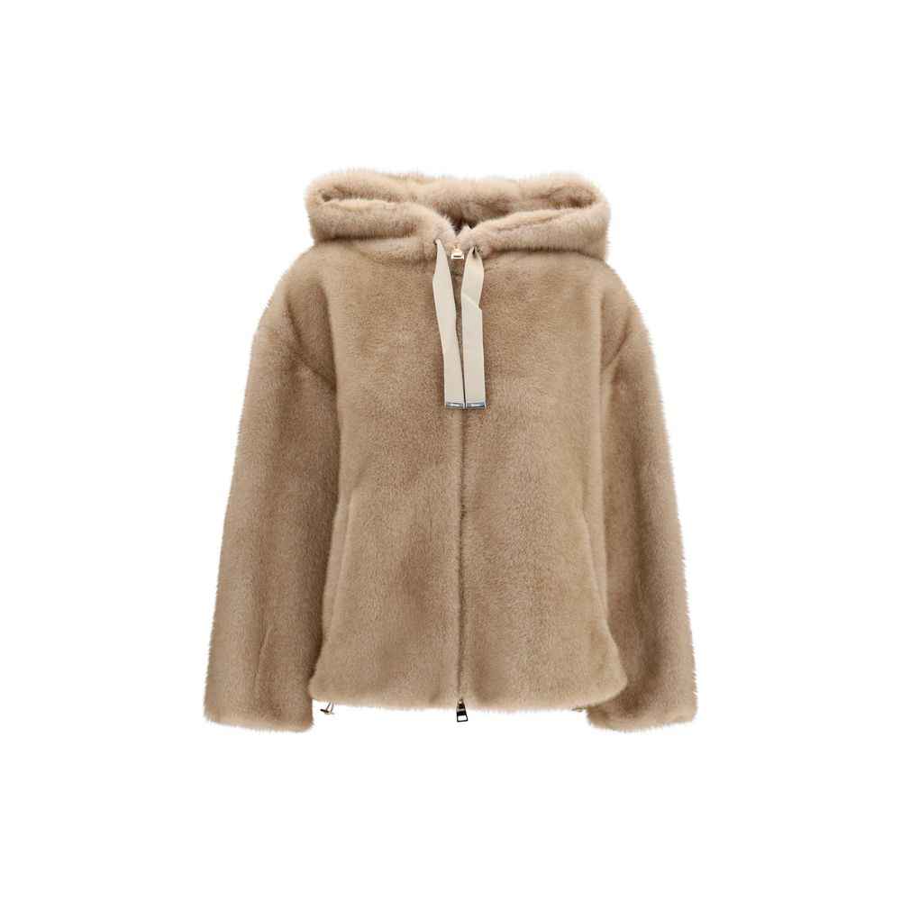 Herno Beige Polyester Full-Length Jacket
