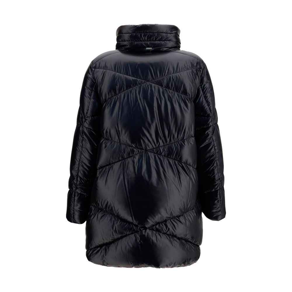 Herno Black Goose Down Full-Length Jacket