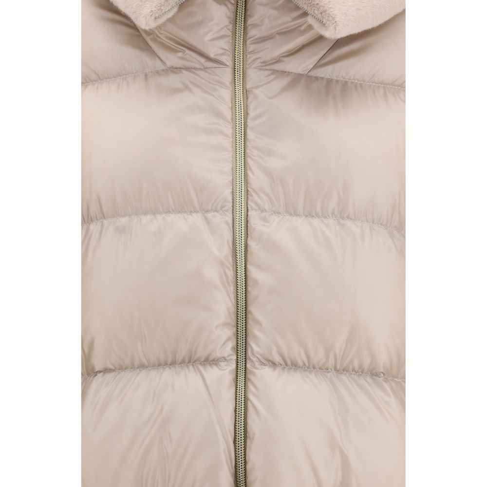 Herno Beige Goose Down Full-Length Jacket