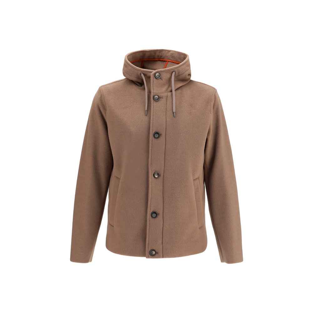 Herno Brown Polyester Full-Length Jacket