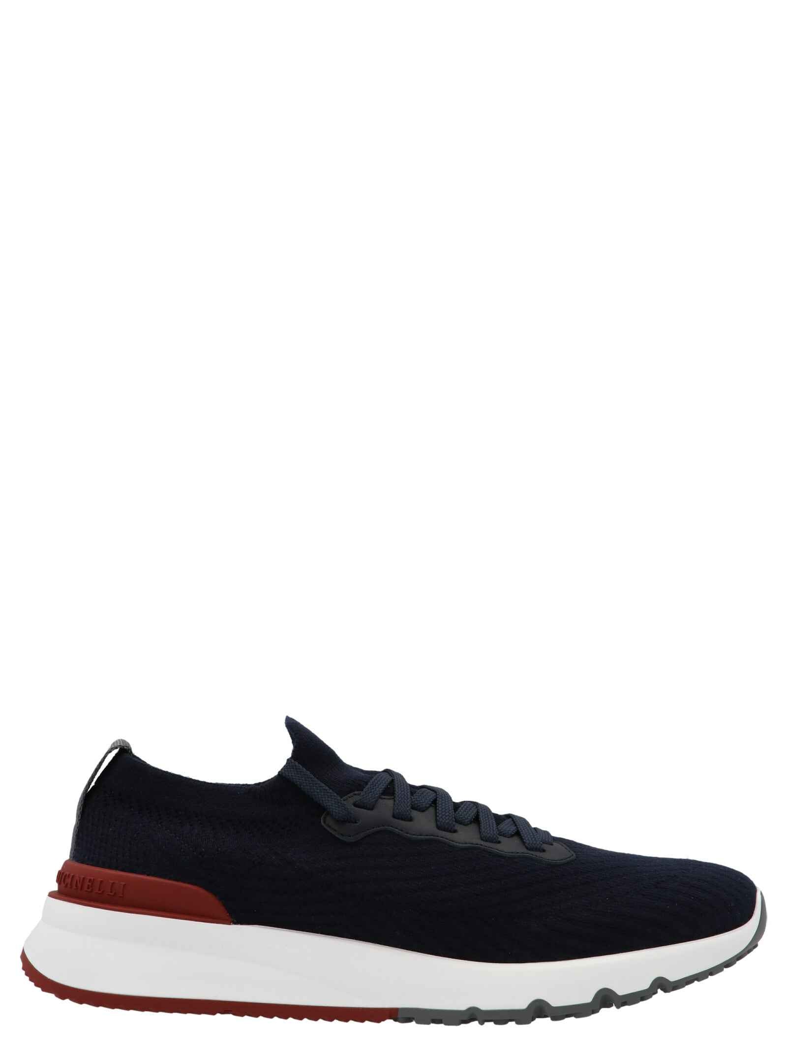 Brunello Cucinelli Blue Polyethylene Athletic Sneakers