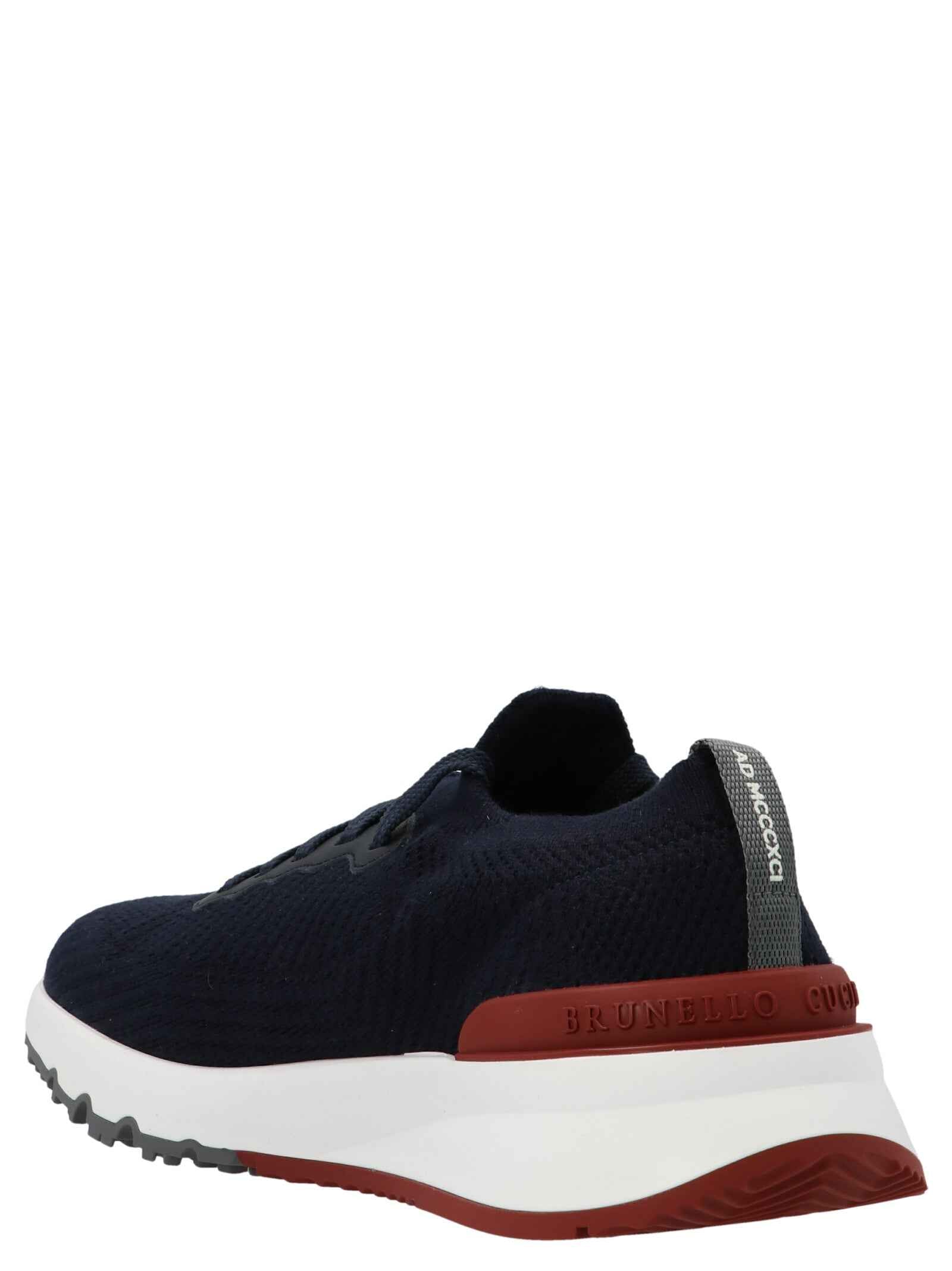 Brunello Cucinelli Blue Polyethylene Athletic Sneakers