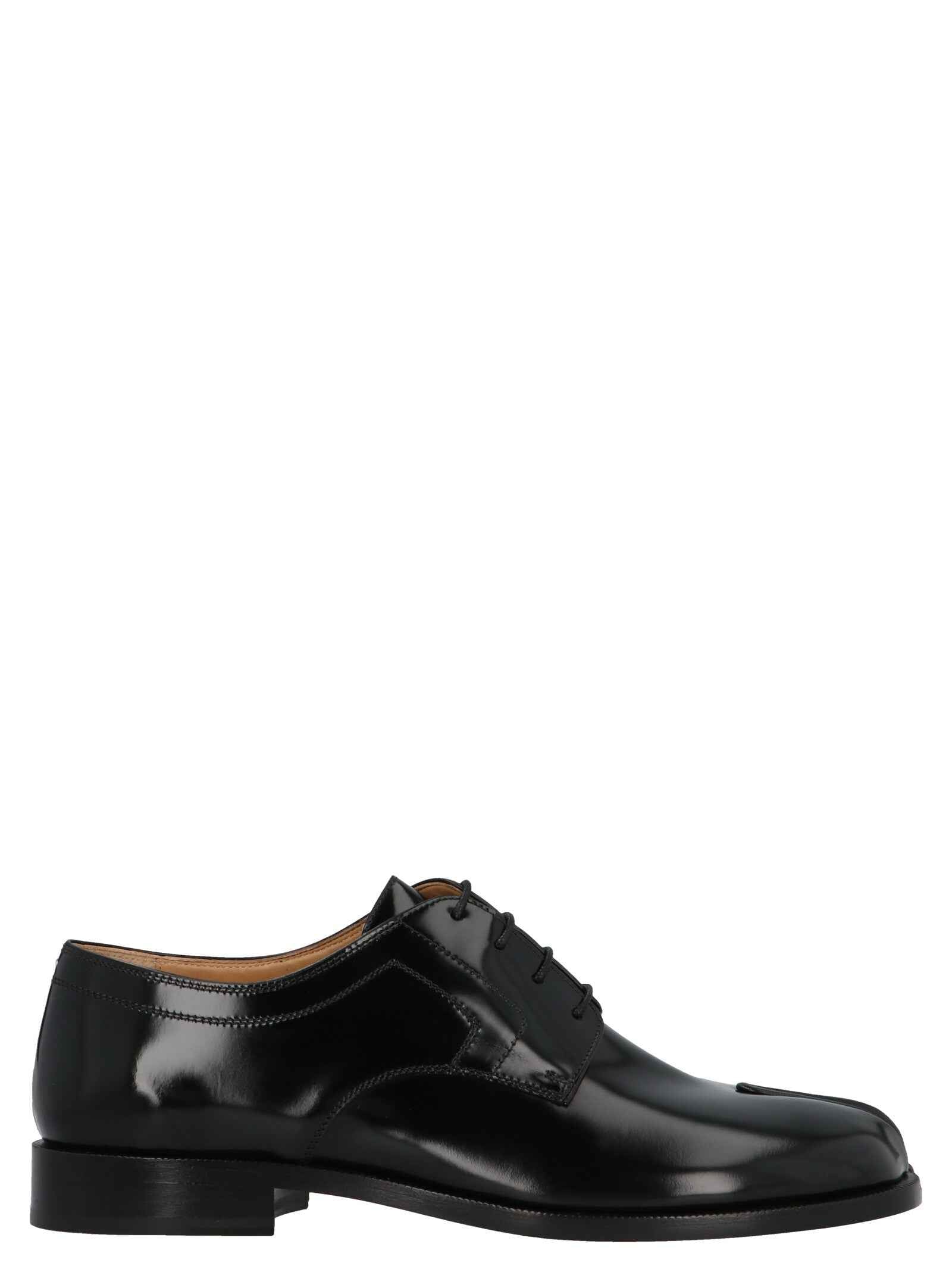 Maison Margiela Black Calfskin Oxfords And Derbies