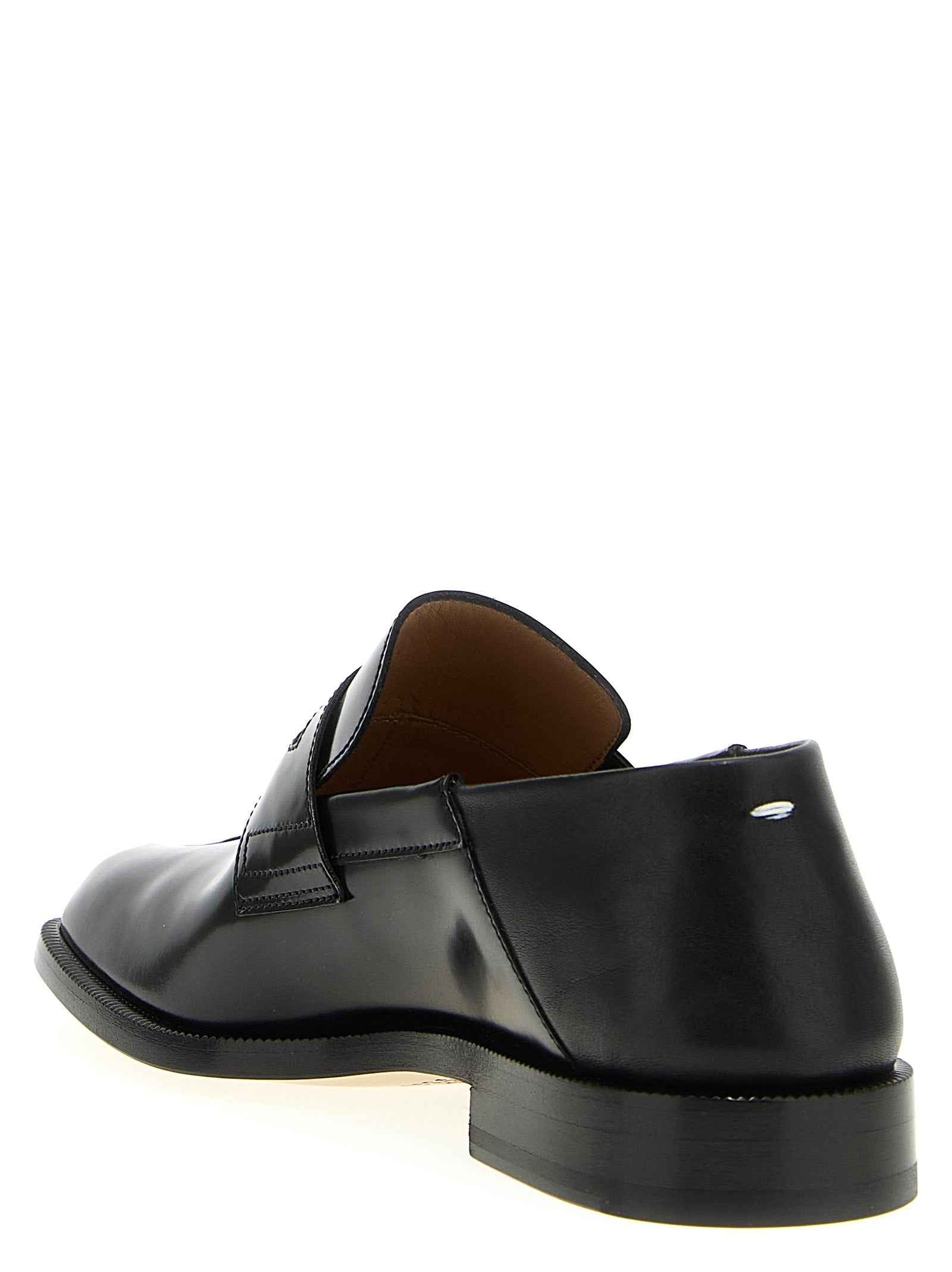 Maison Margiela Black Calfskin Slip-On Loafers