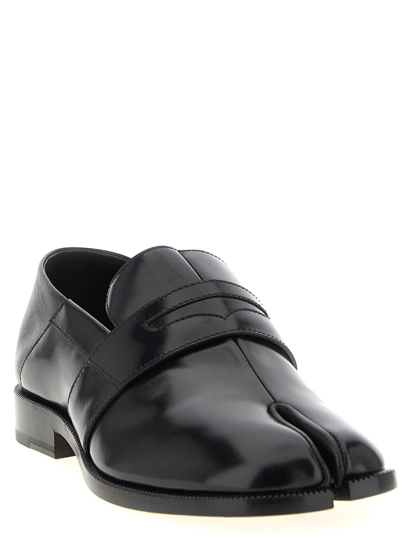 Maison Margiela Black Calfskin Slip-On Loafers