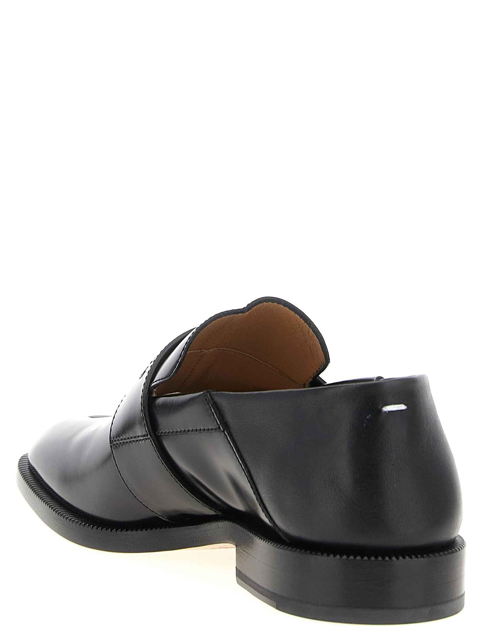 Maison Margiela Black Calfskin Slip-On Loafers