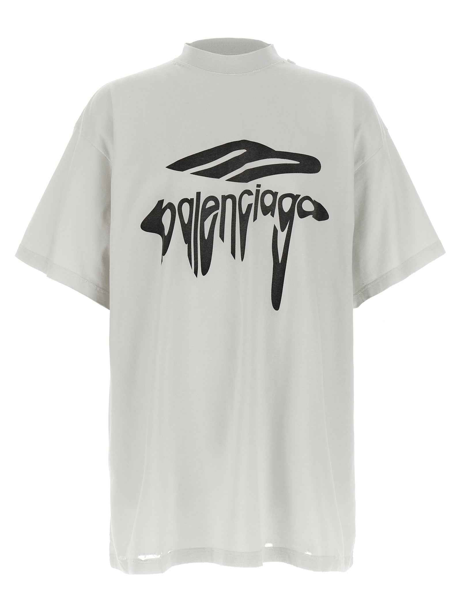 Balenciaga White Cotton T-Shirt