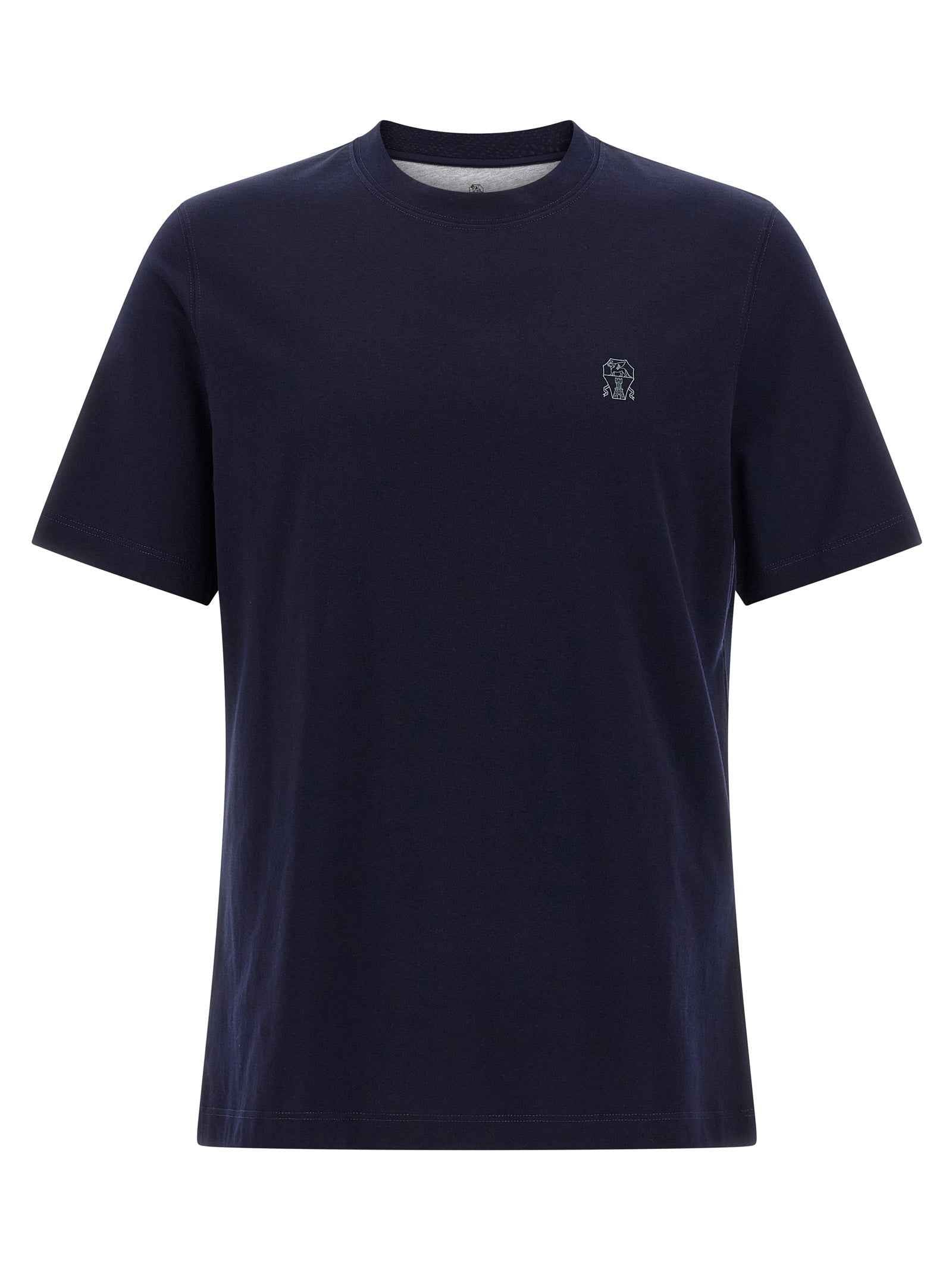 Brunello Cucinelli Blue Cotton T-Shirt