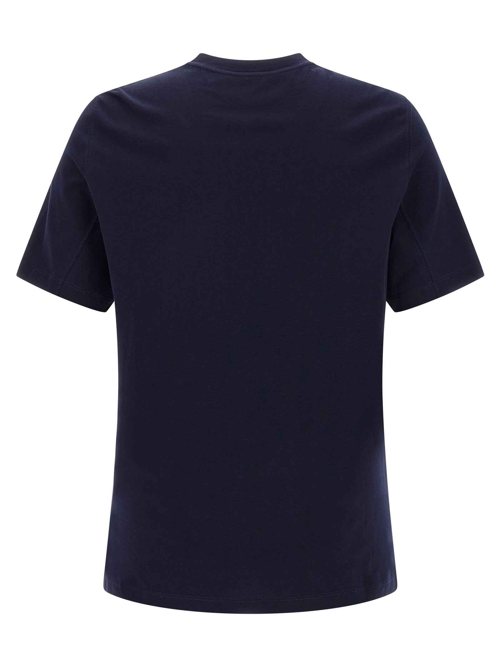 Brunello Cucinelli Blue Cotton T-Shirt