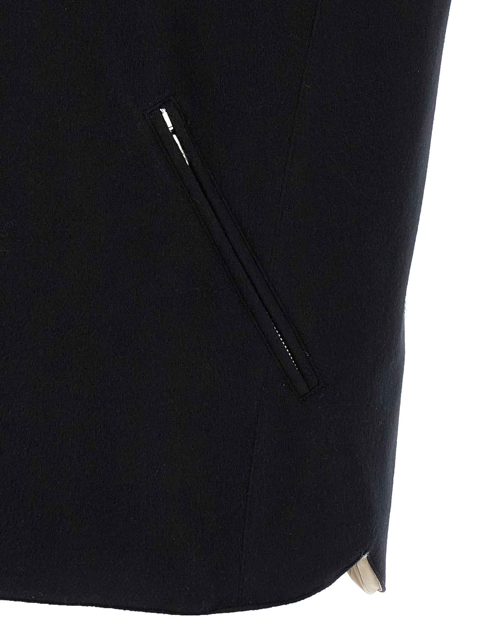Brunello Cucinelli Black Wool Sleeveless Jacket