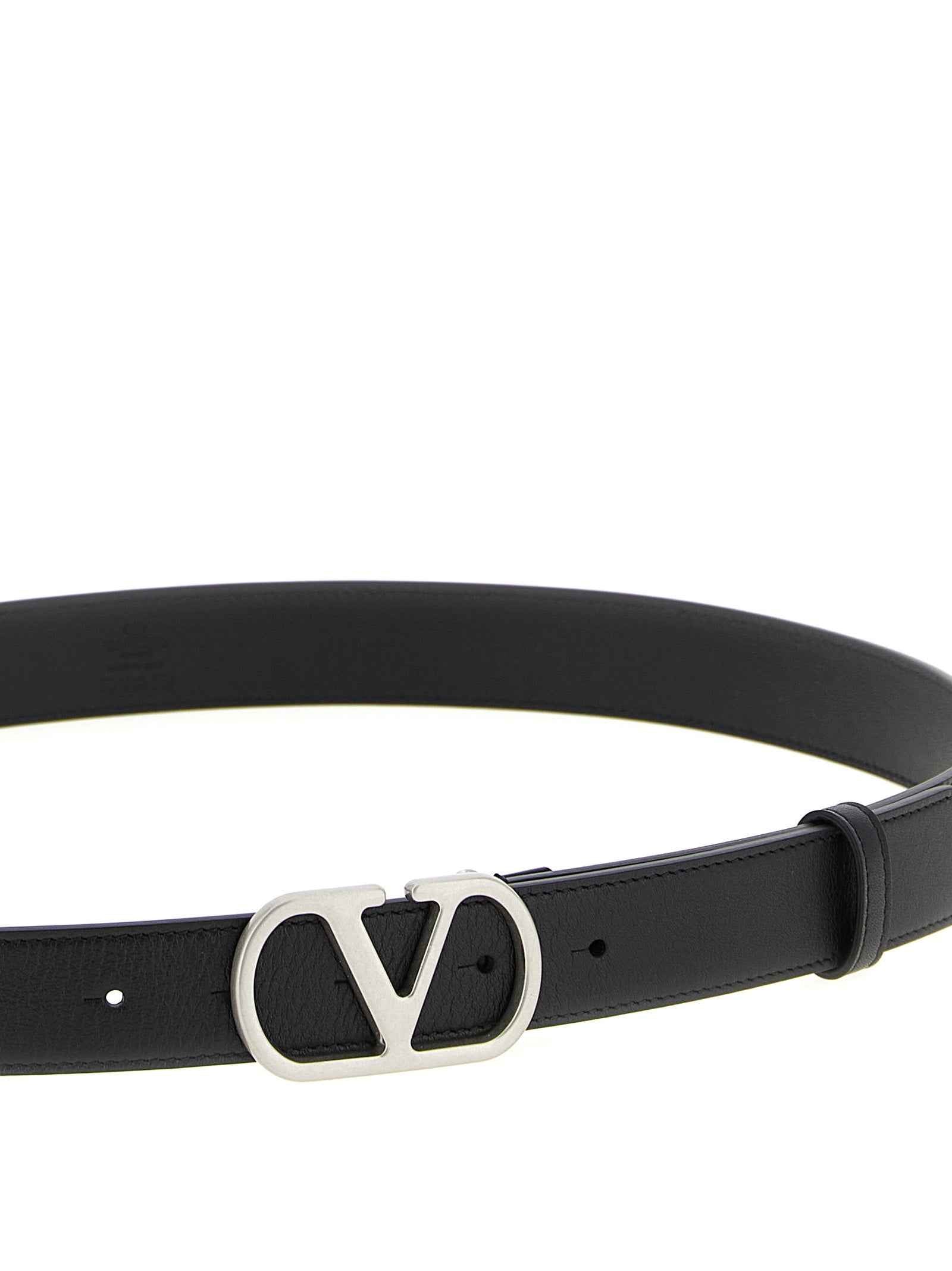 Valentino Garavani Black Calfskin Regular Belt