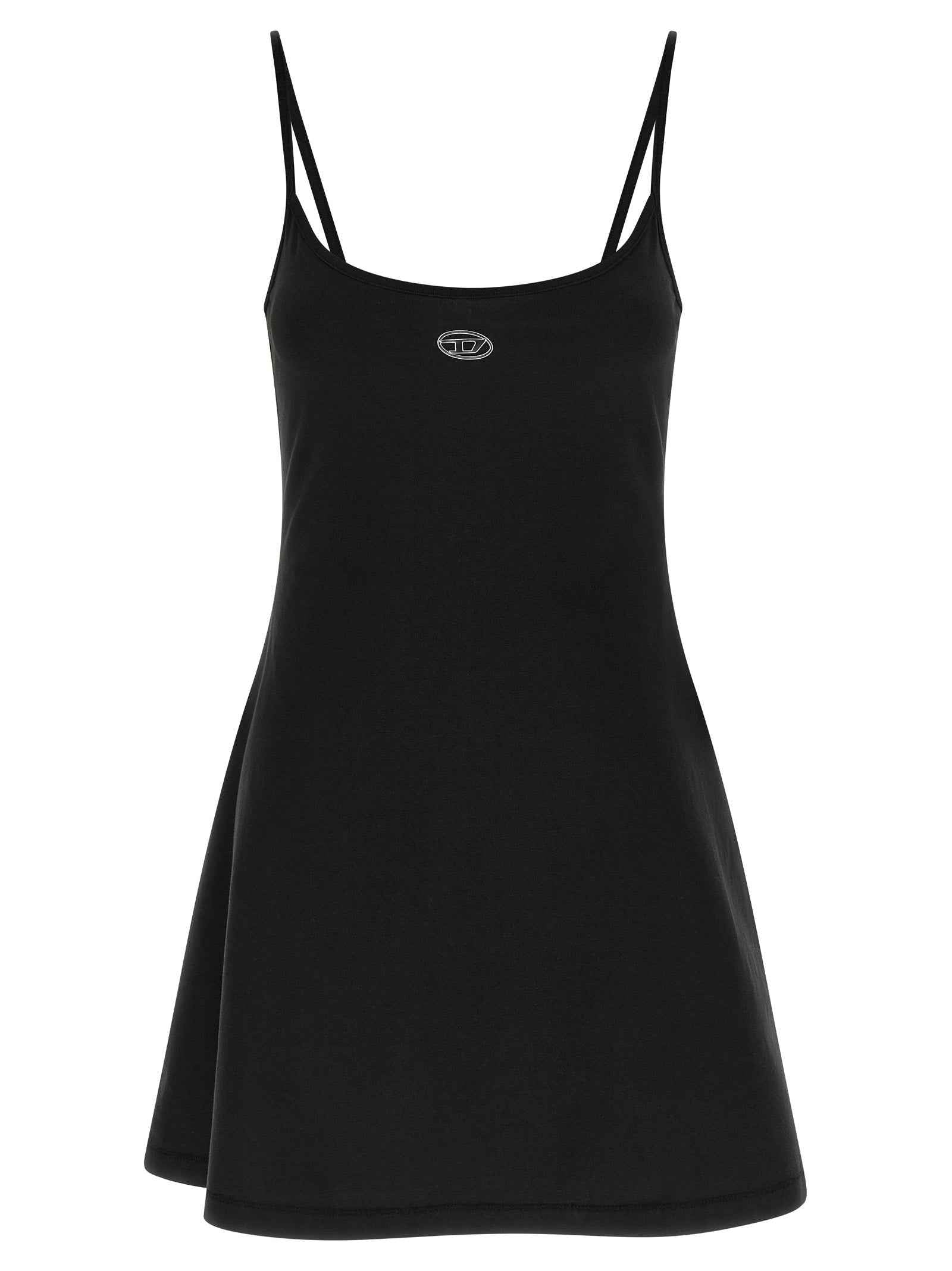 Diesel Black Cotton Short Dress