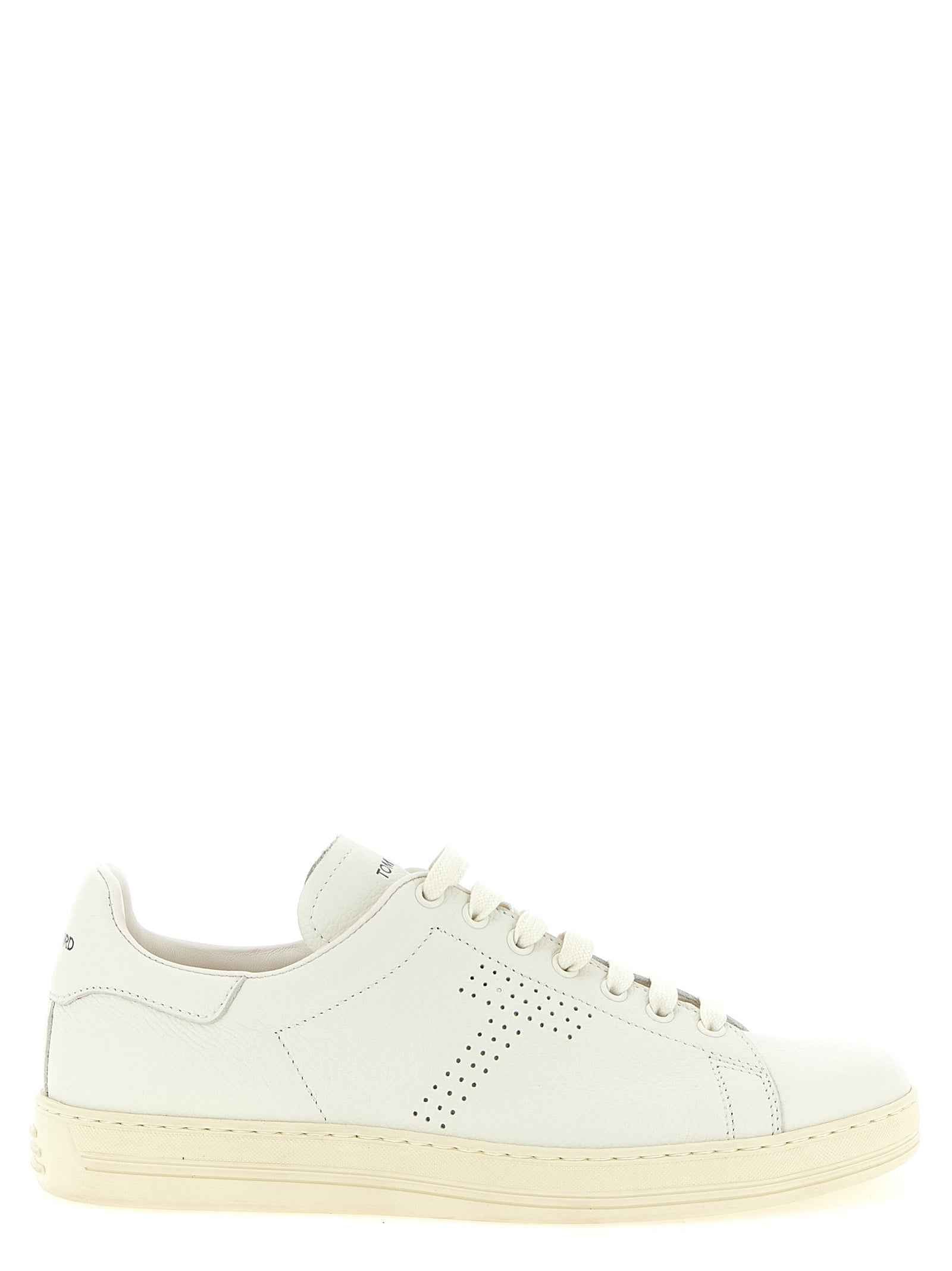 Tom Ford White Leather Low Top Sneakers