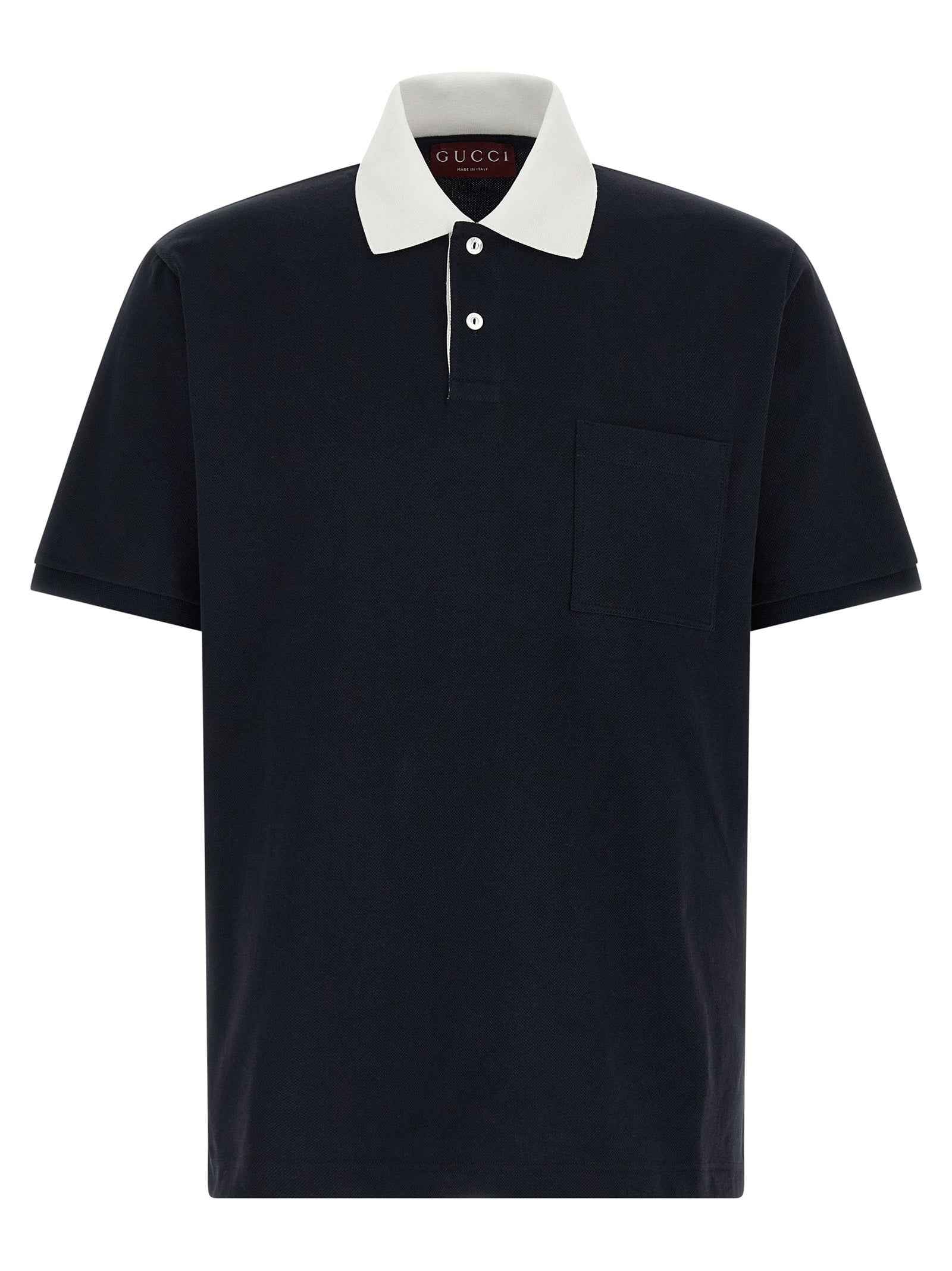 Gucci Blue Cotton Polo Shirt