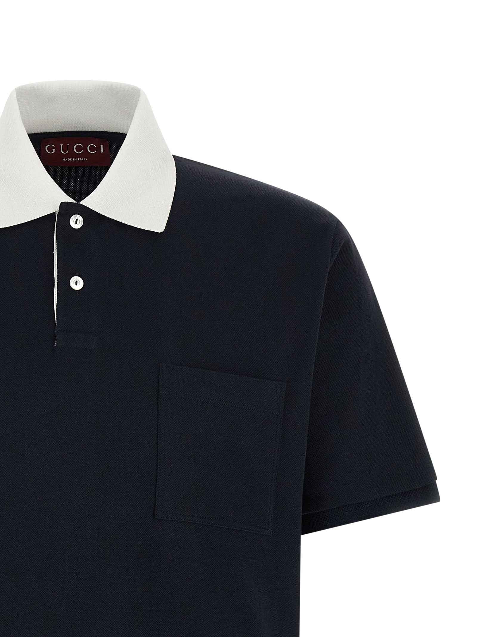 Gucci Blue Cotton Polo Shirt