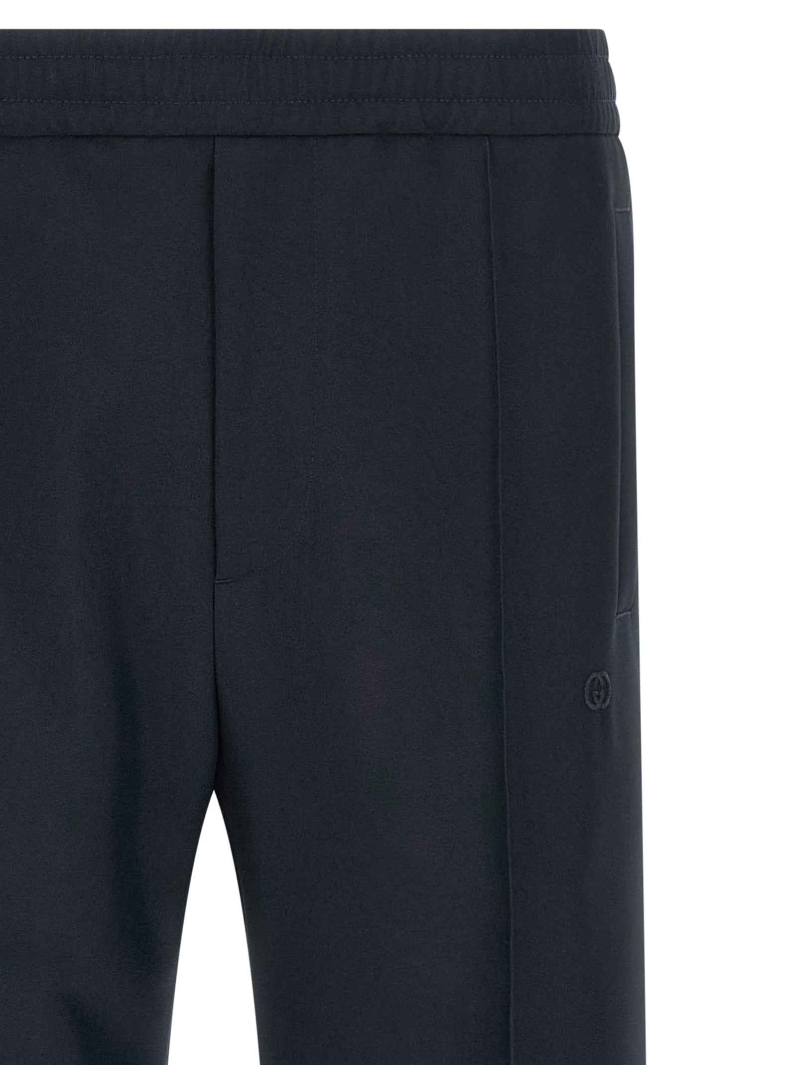 Gucci Blue Polyester Casual Pants