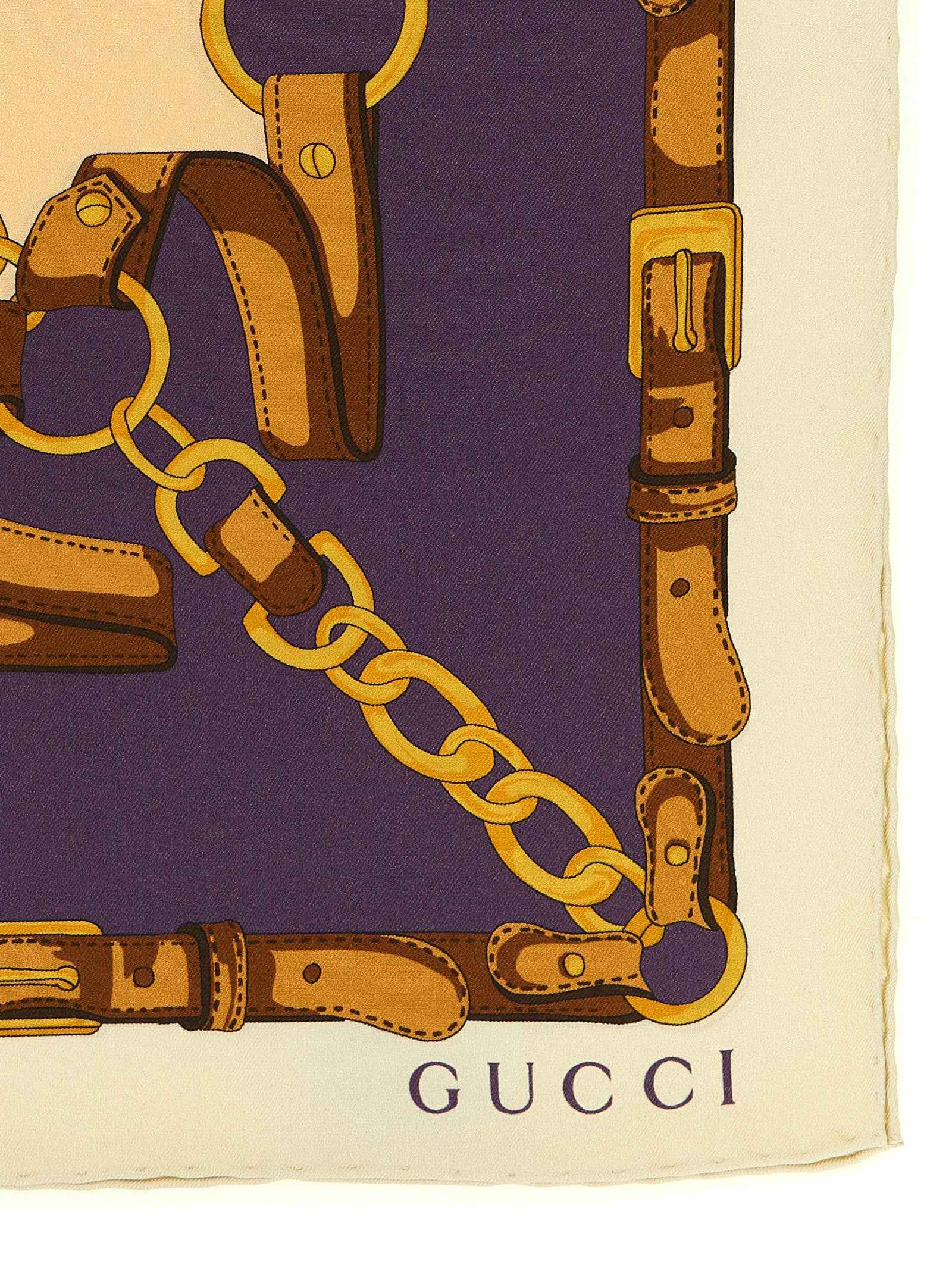 Gucci Beige Silk Scarf