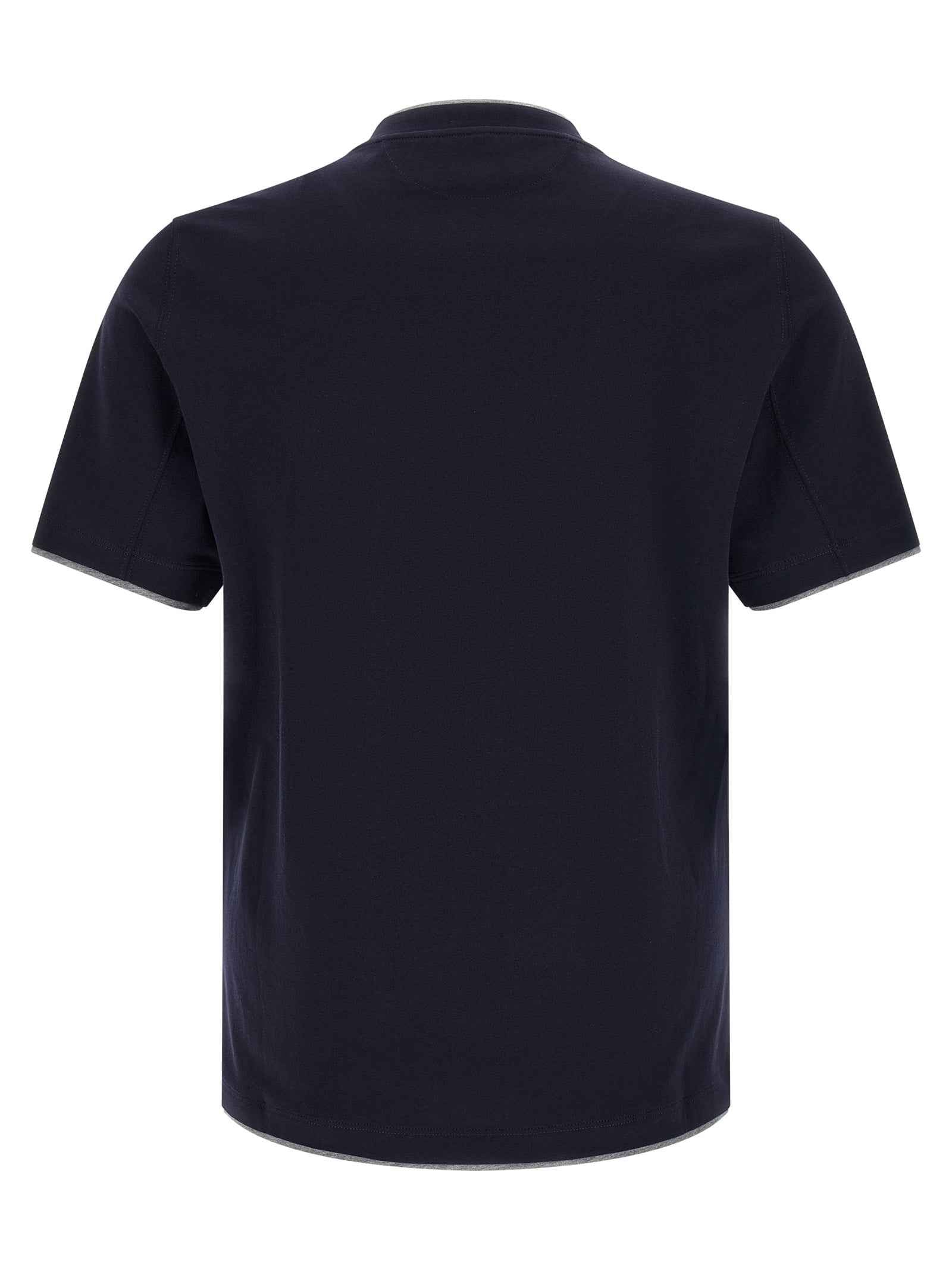 Brunello Cucinelli Blue Cotton T-Shirt