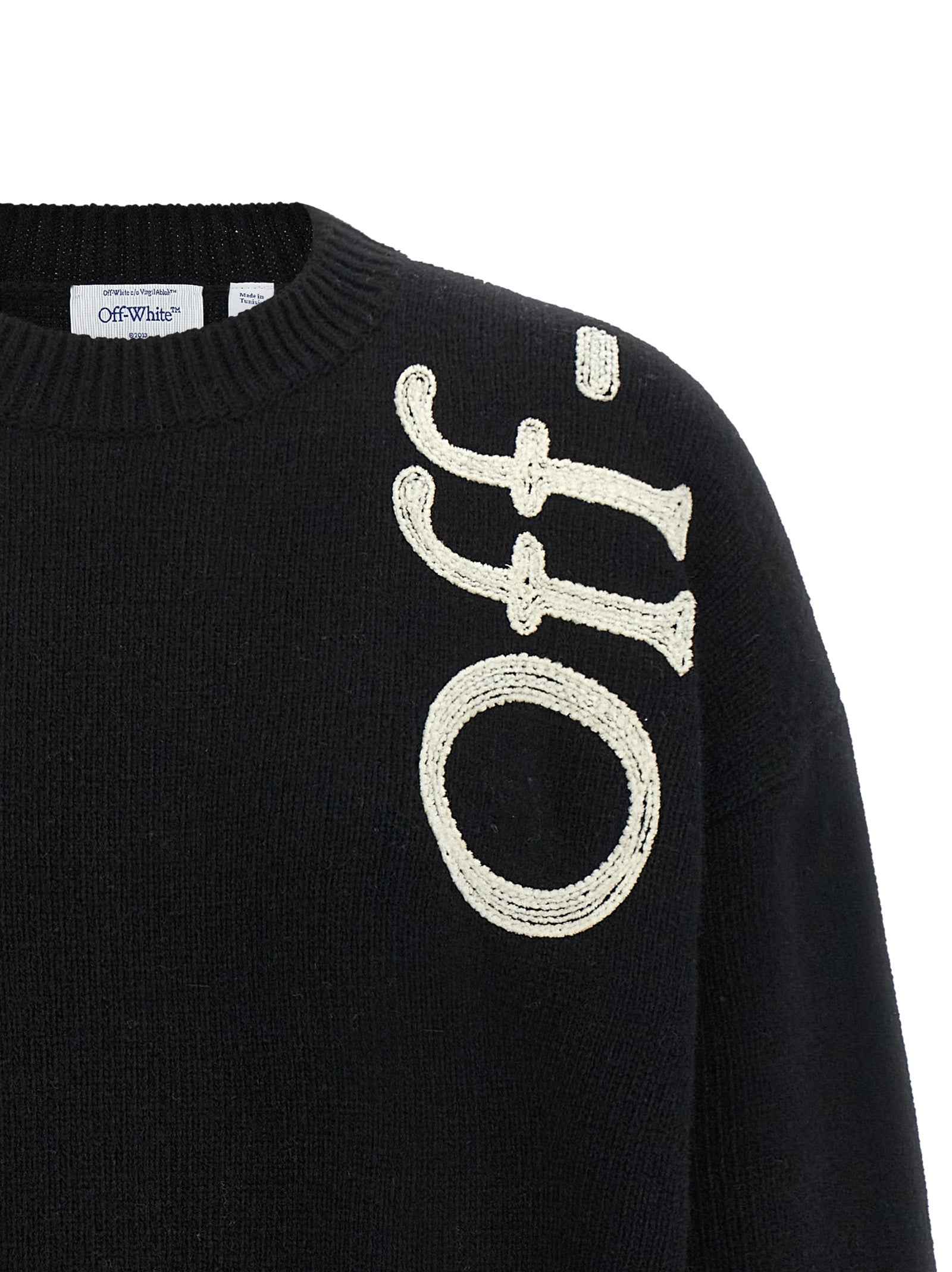 Off-White Bicolor Wool Cardigan