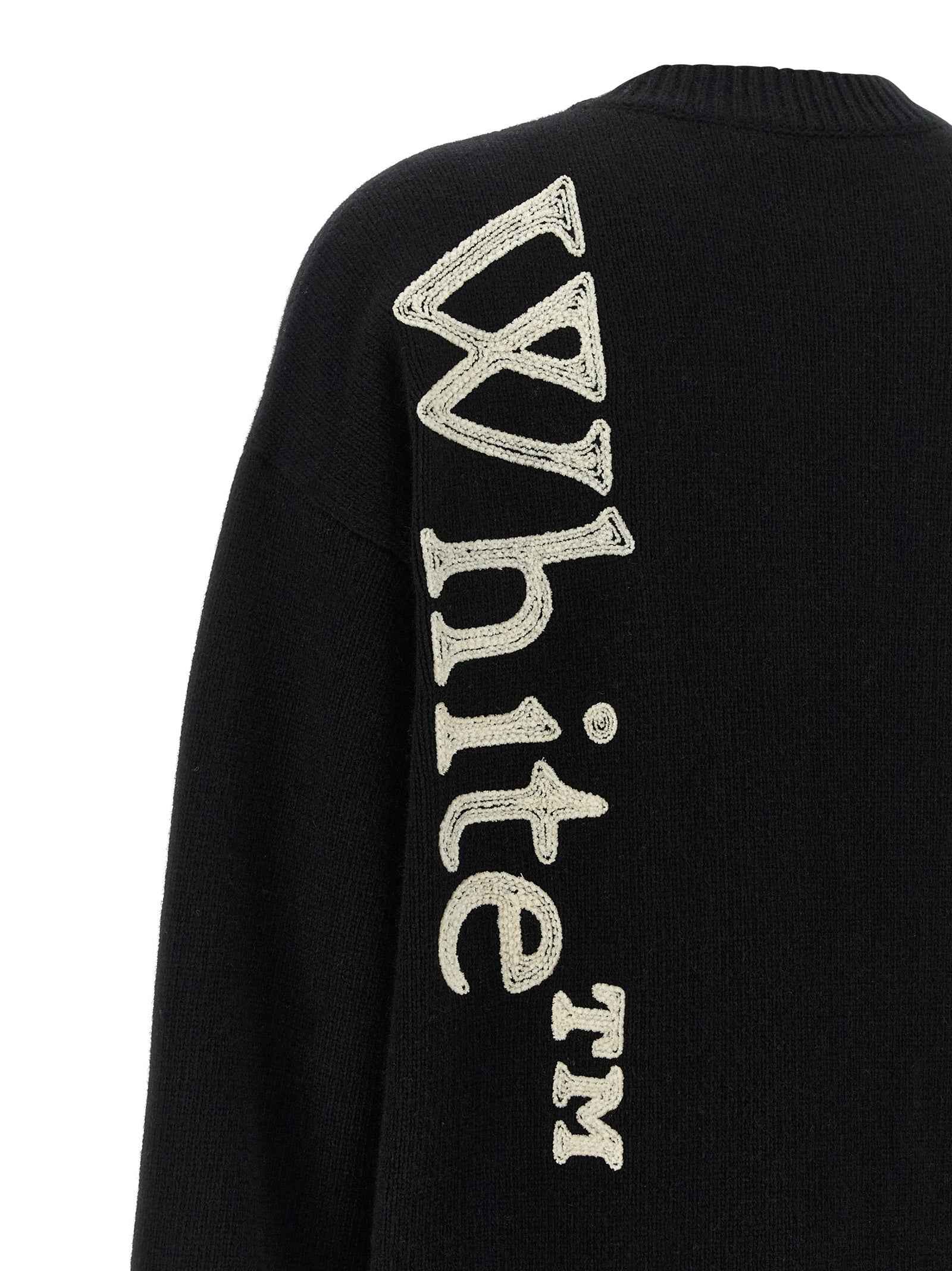 Off-White Bicolor Wool Cardigan