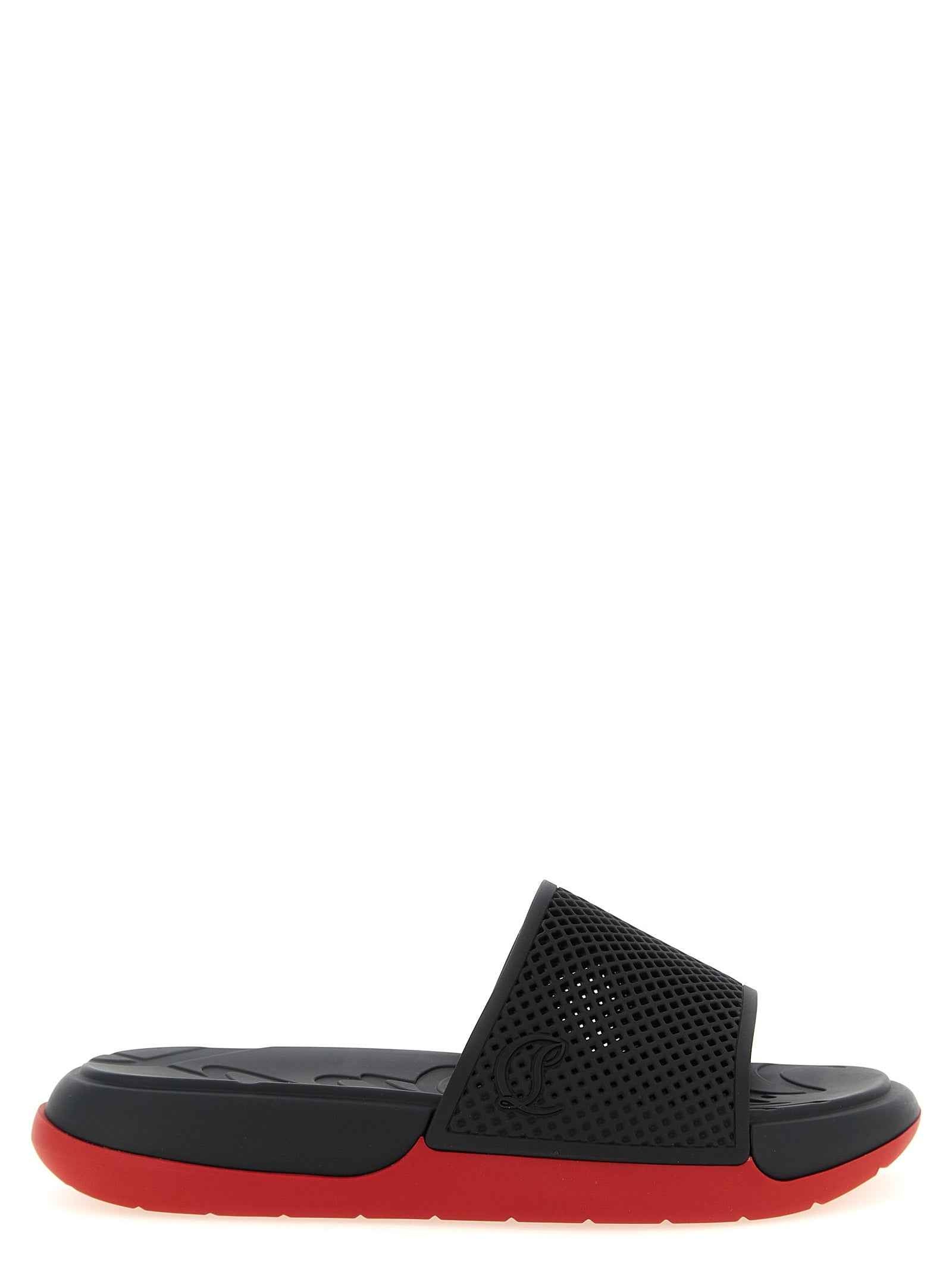 Christian Louboutin Black Polyethylene Slides