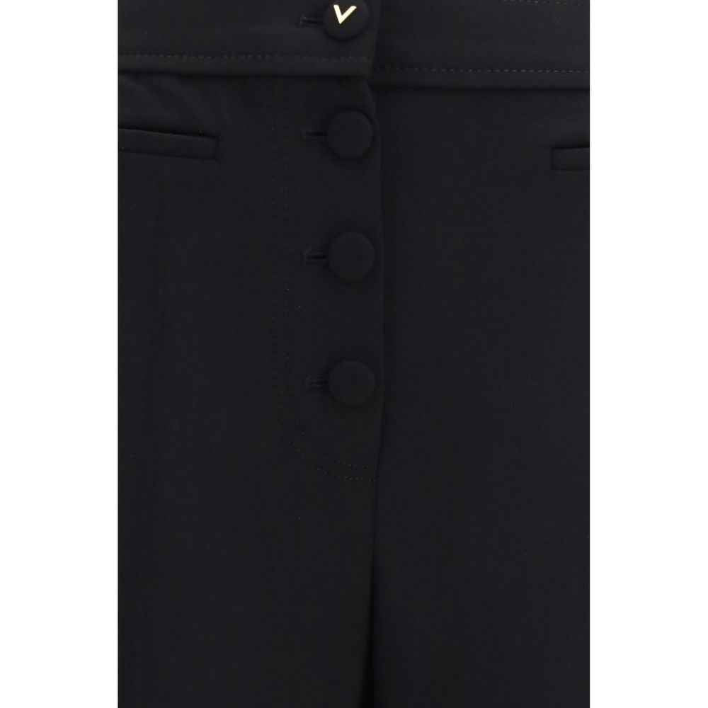 Valentino Garavani Black Wool Oves Aries Flared Pants
