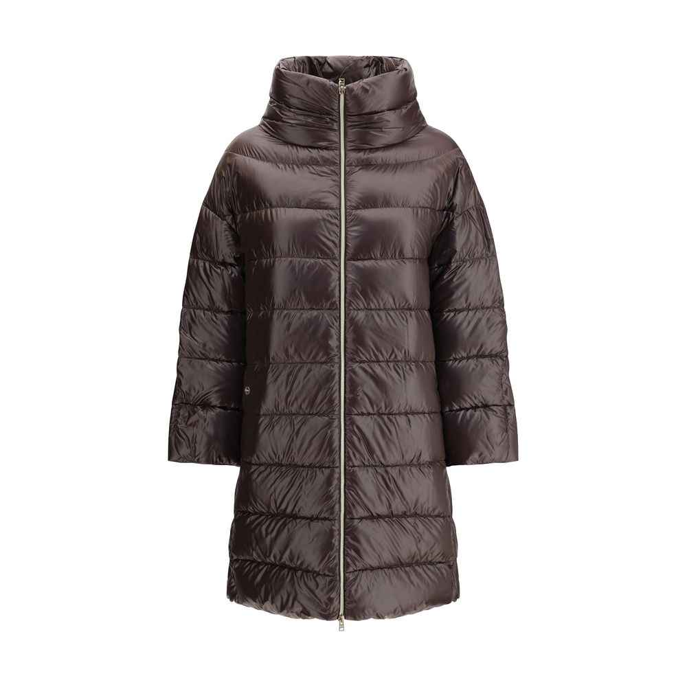 Herno Brown Polyester Full-Length Jacket