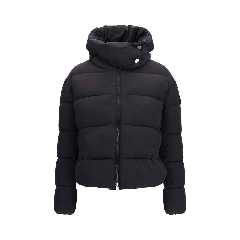 PINKO Black Nylon Full-Length Jacket