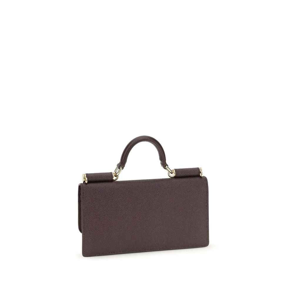 Dolce & Gabbana Brown Calf Leather Bos Taurus Shoulder Bag