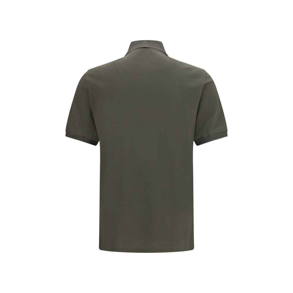 Brunello Cucinelli Bicolor Cotton Polo Shirt