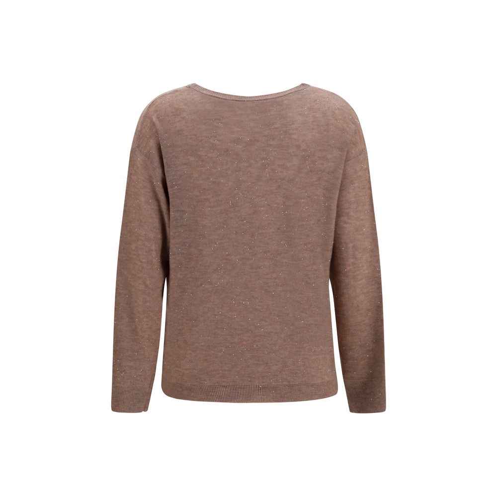 Fabiana Filippi Brown Wool Oves Aries Sweatshirt