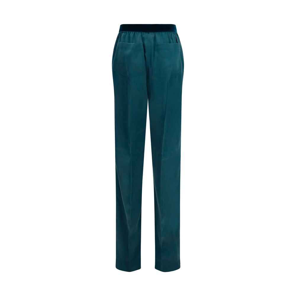 Tom Ford Blue Silk Casual Pants