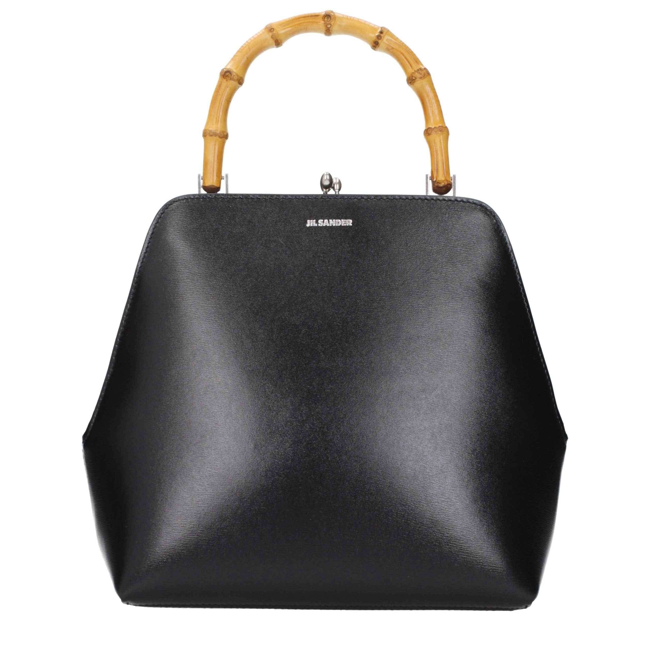 Jil Sander Black Leather Handbag