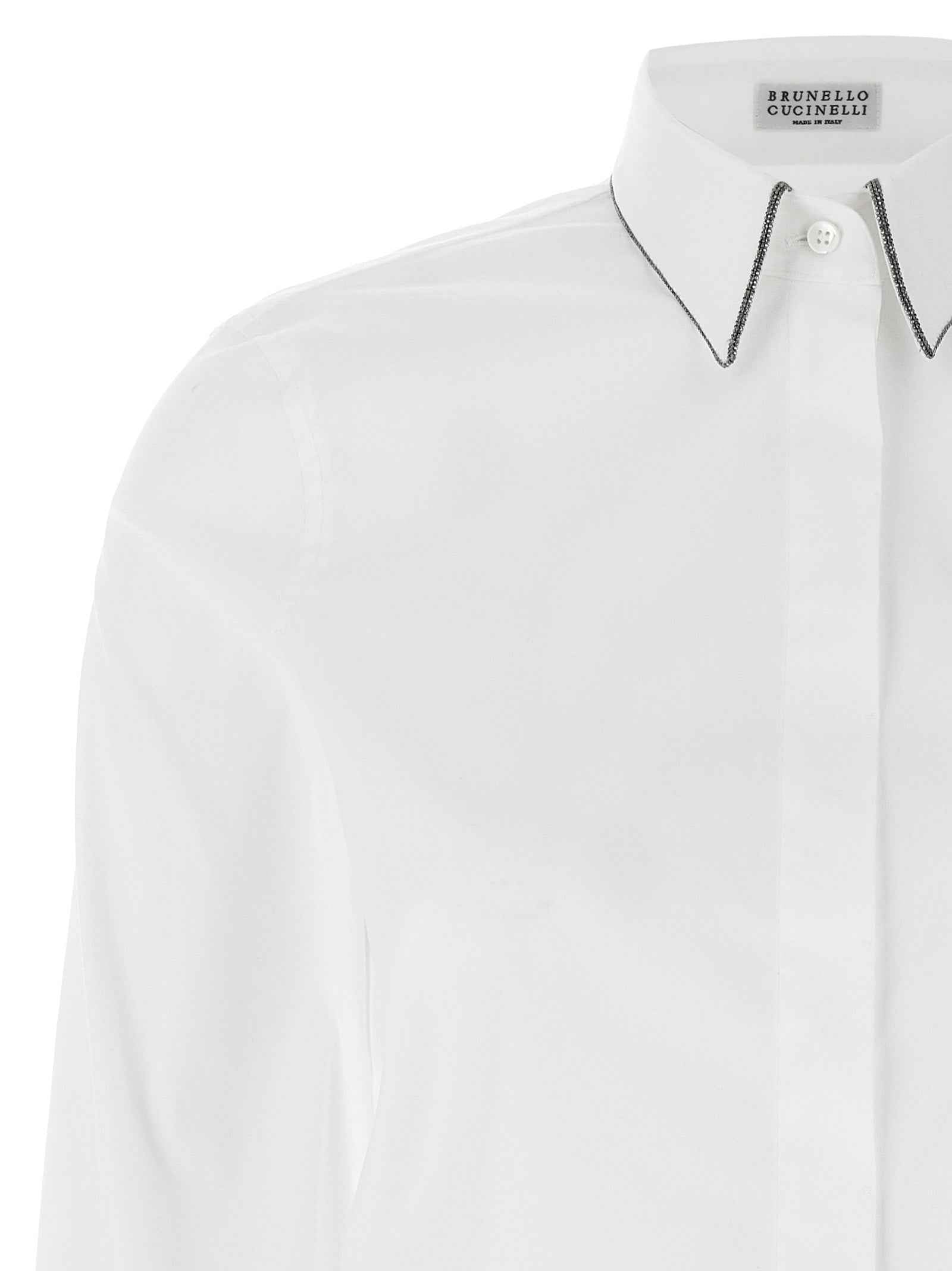 Brunello Cucinelli White Cotton Blouse