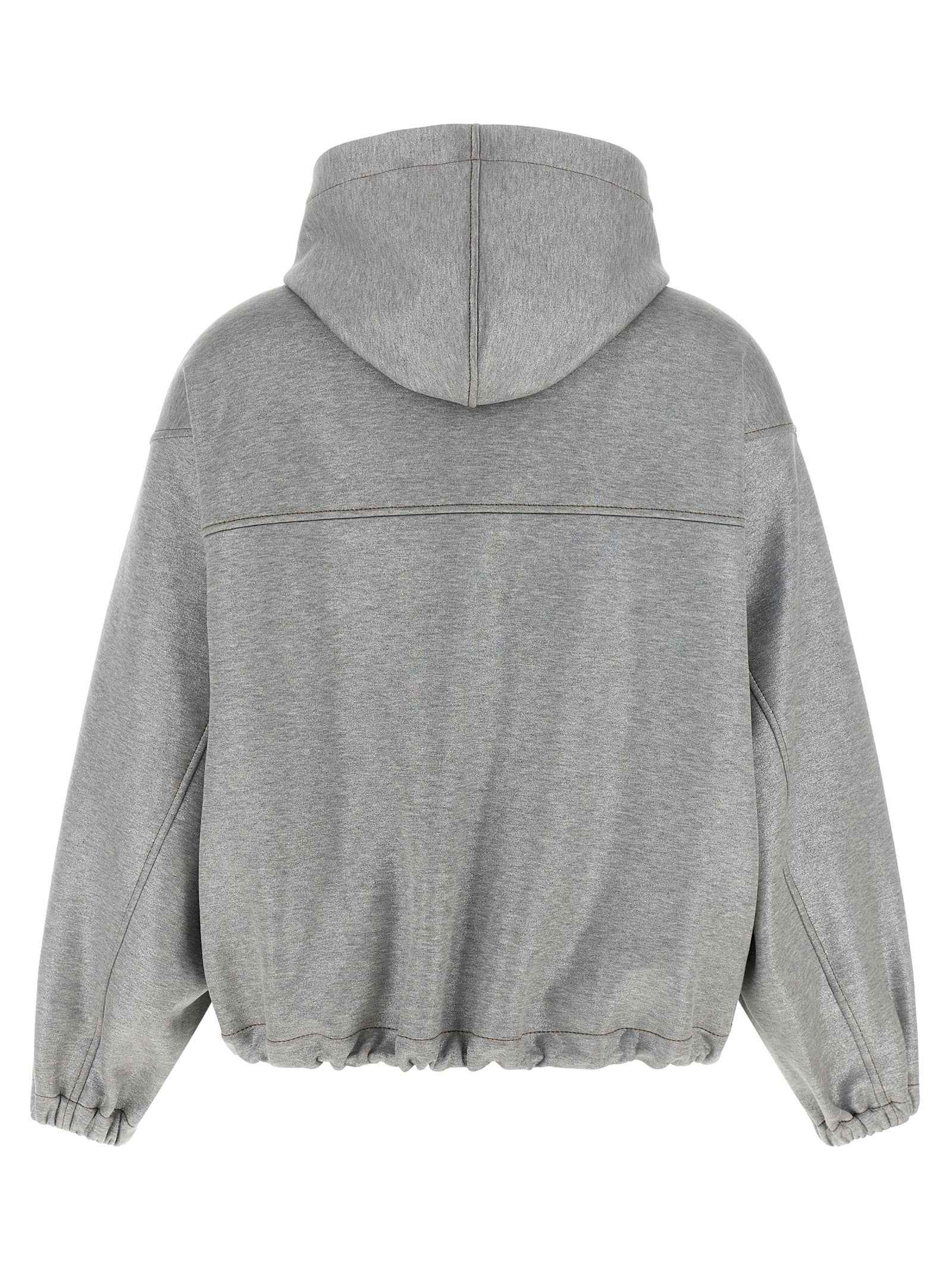 Brunello Cucinelli Silver Cotton Bomber