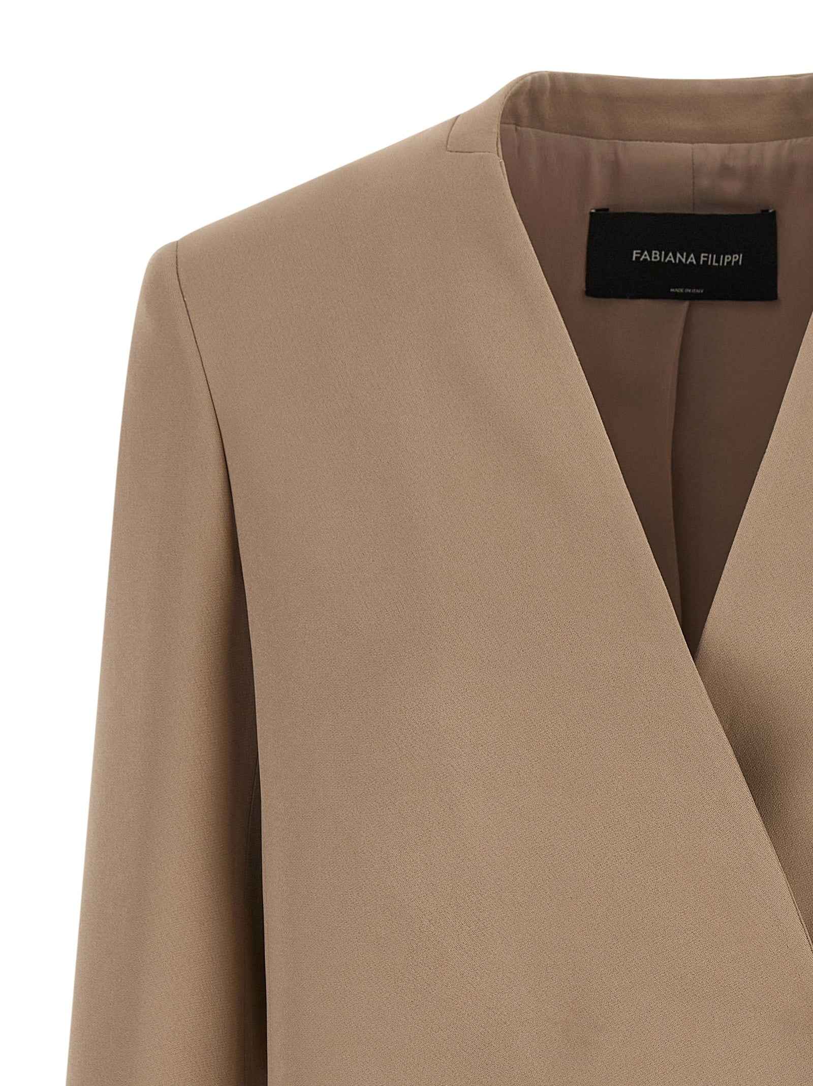 Fabiana Filippi Beige Acetate Blazer