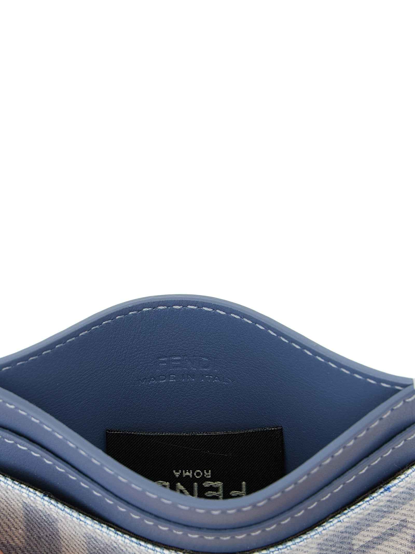 Fendi Blue Cotton Cardholder
