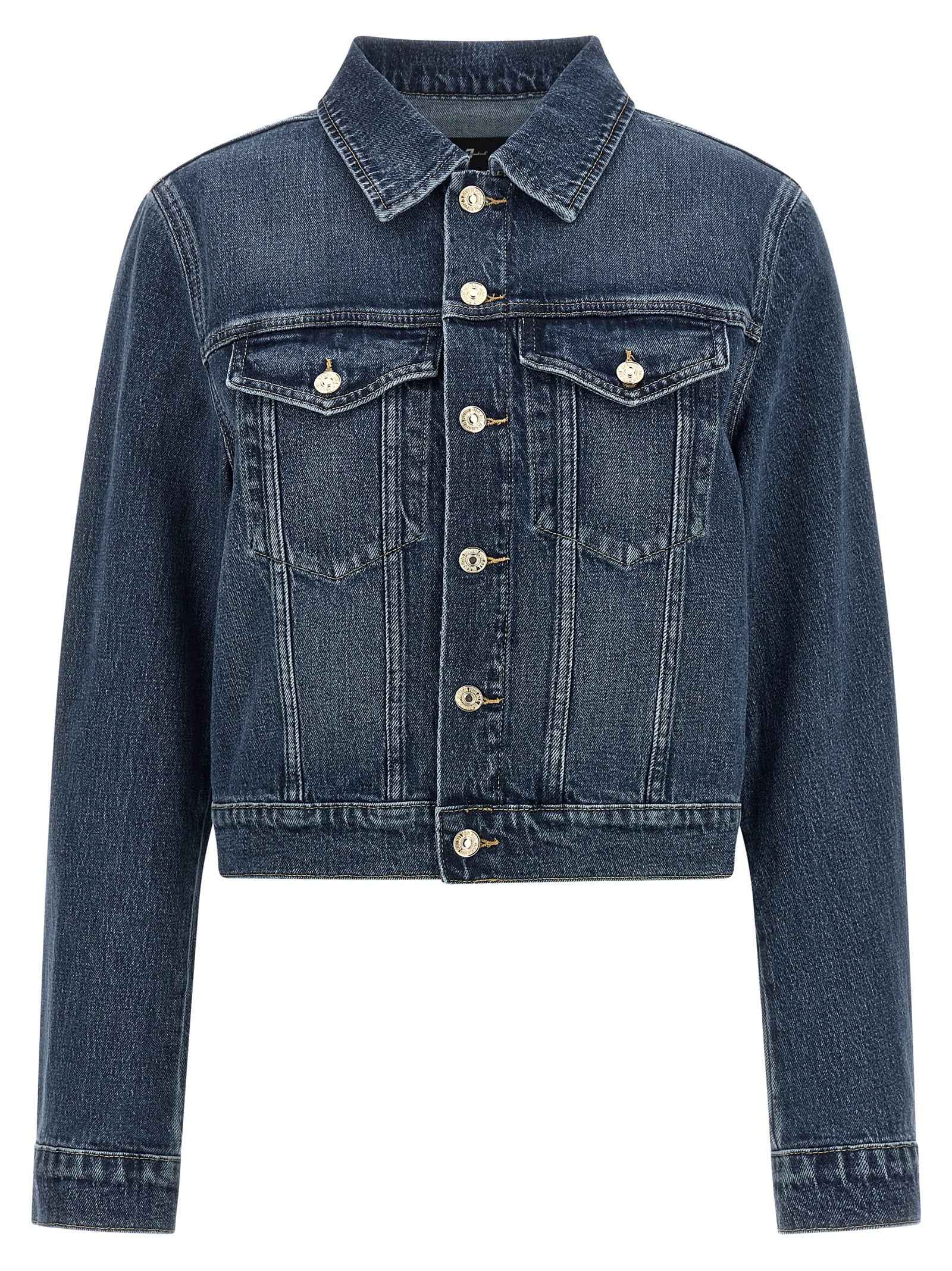 7 For All Mankind Blue Cotton Denim Jacket