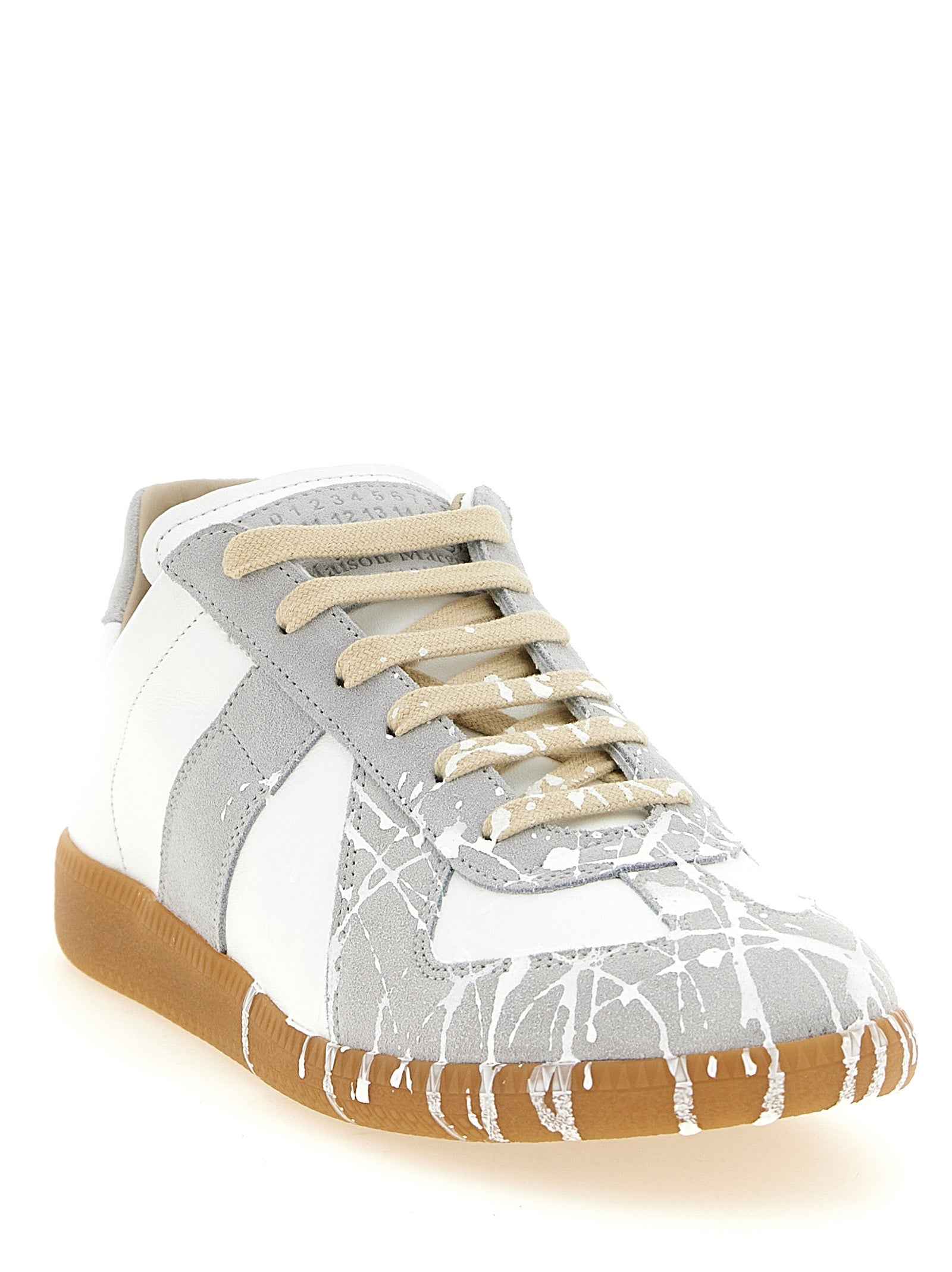 Maison Margiela Gray Calfskin Low Top Sneakers