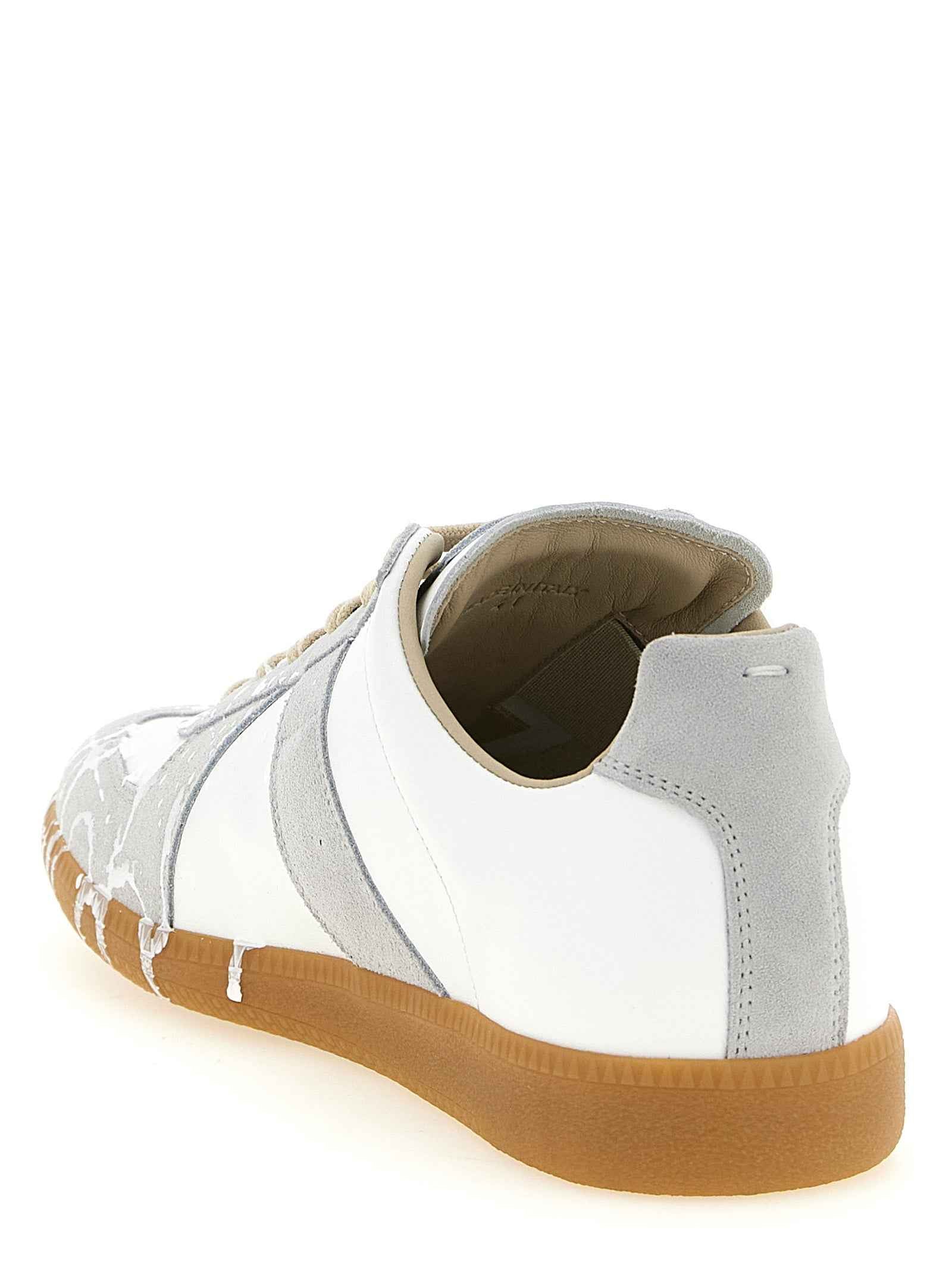 Maison Margiela Gray Calfskin Low Top Sneakers