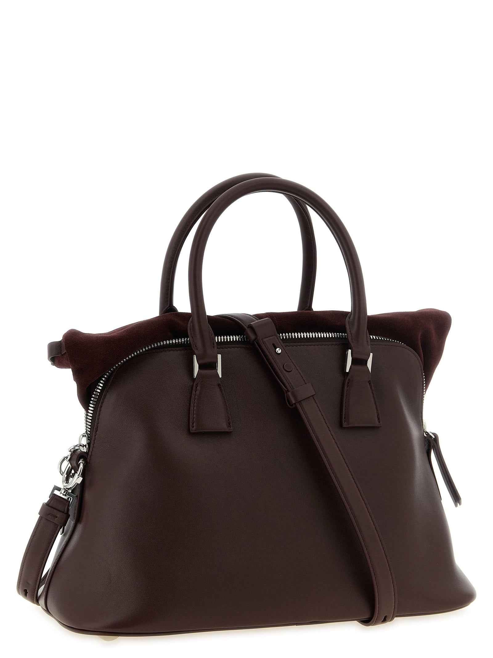 Maison Margiela Bordeaux Calfskin Shoulder Bag