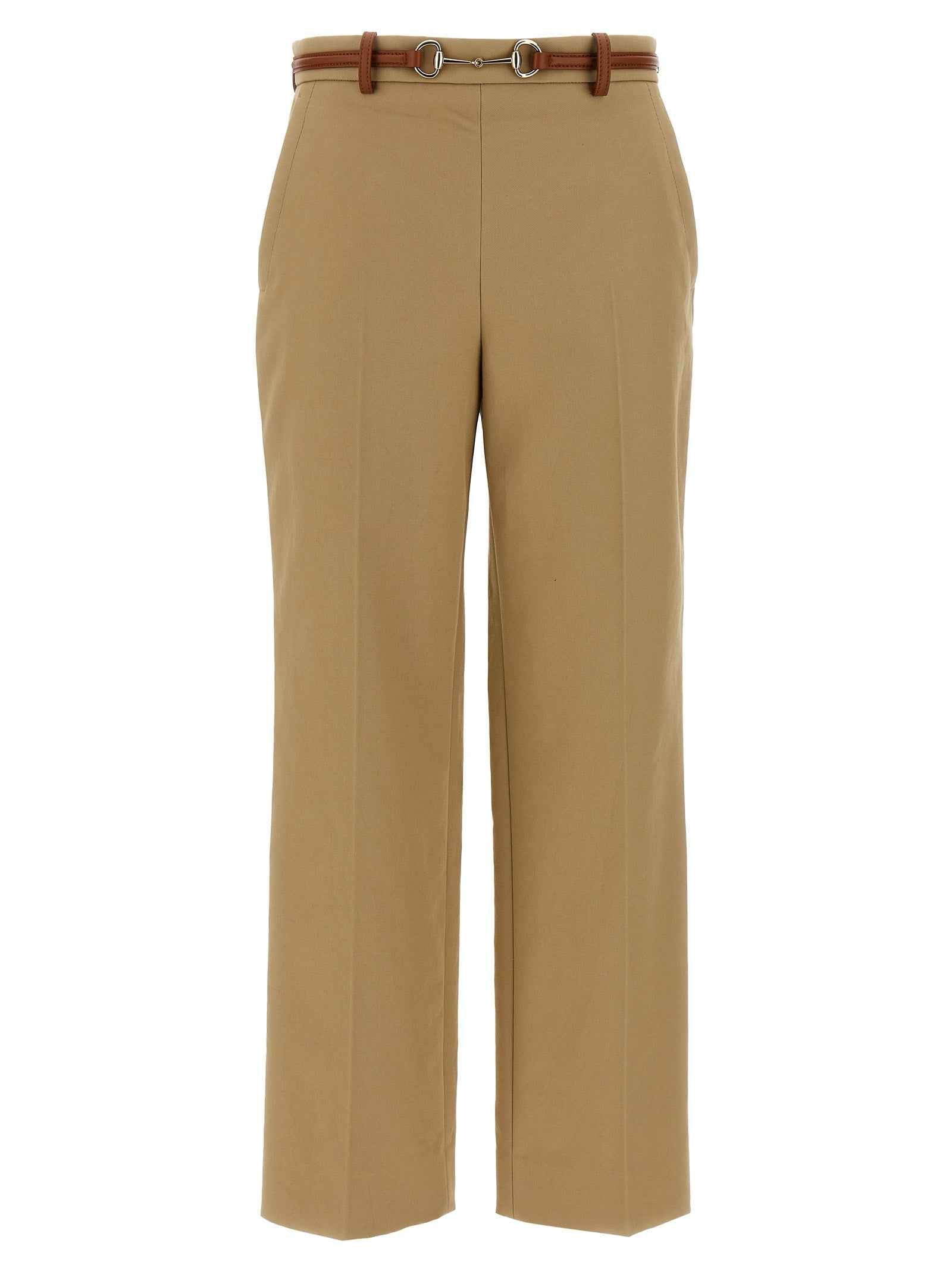 Gucci Beige Cotton Casual Pants