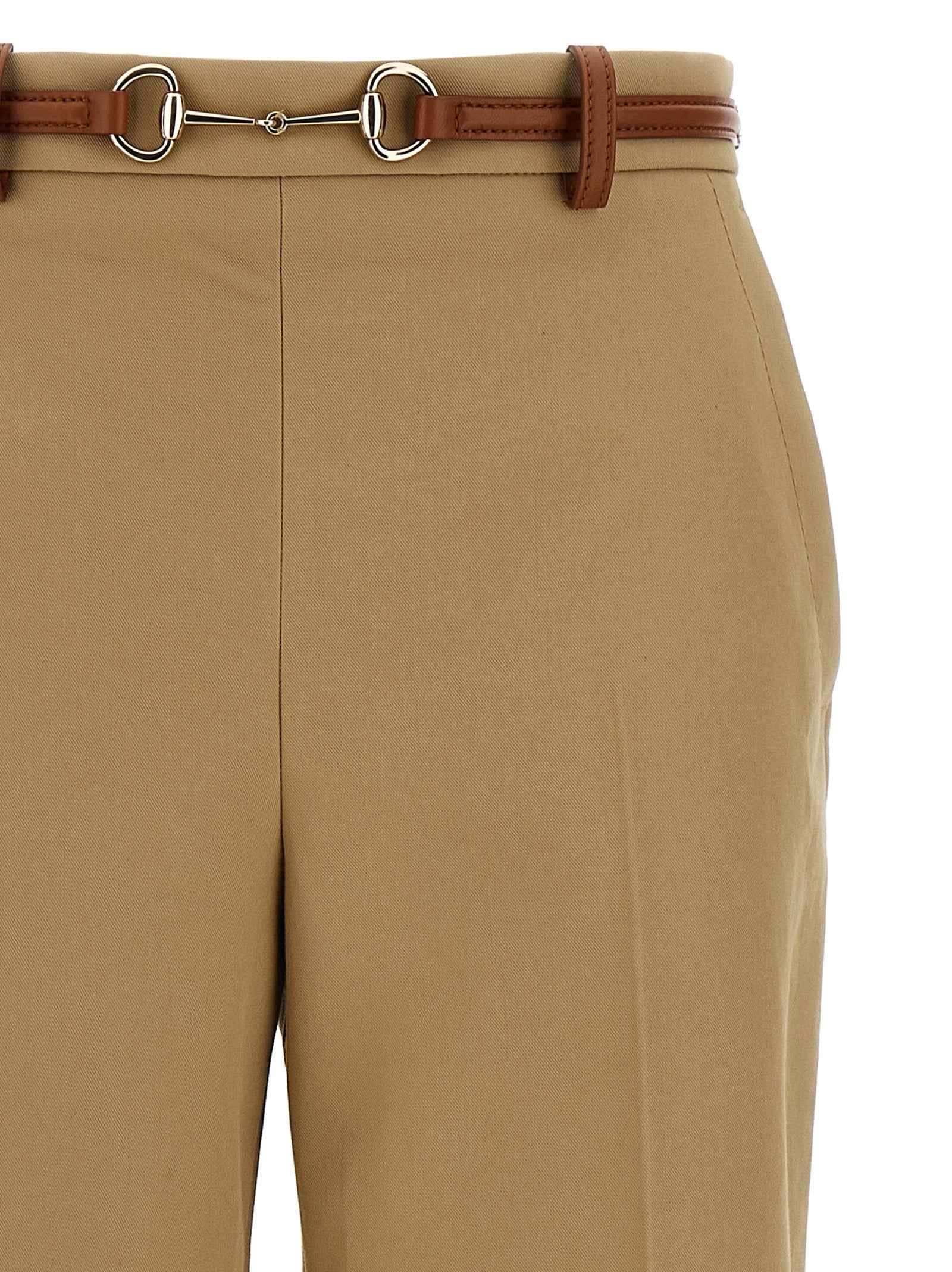 Gucci Beige Cotton Casual Pants