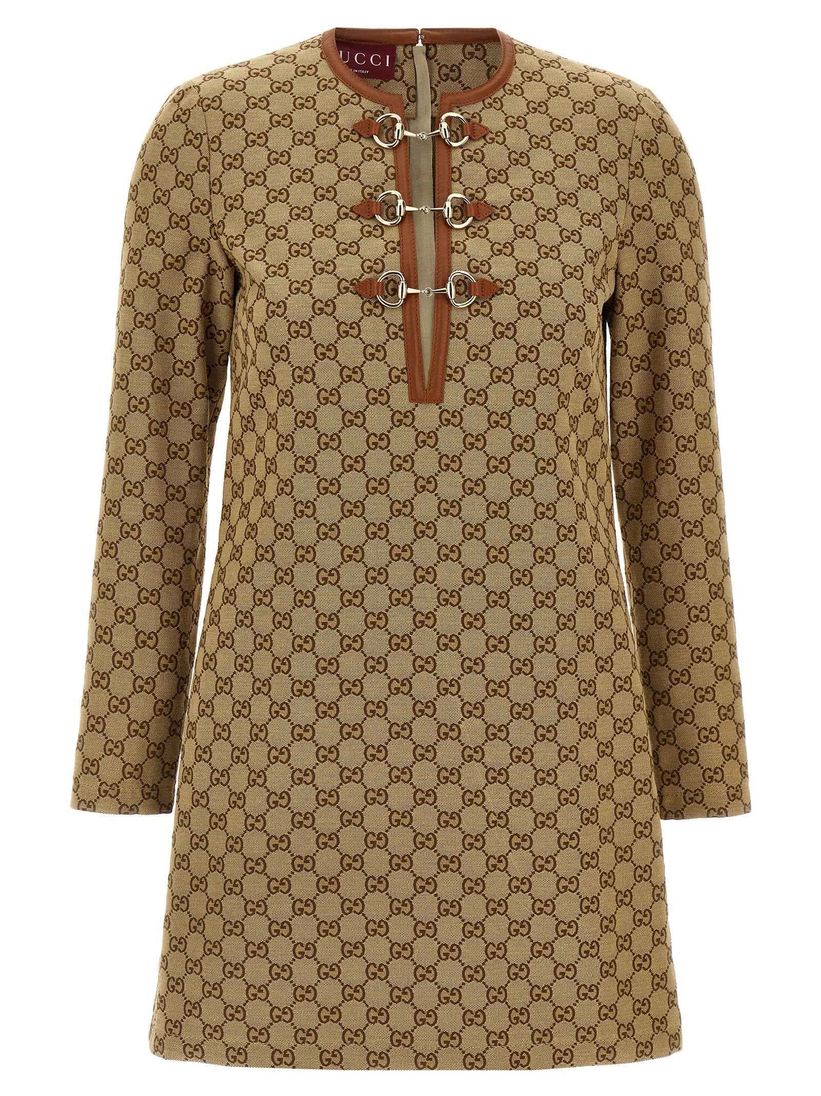 Gucci Beige Cotton Short Dress