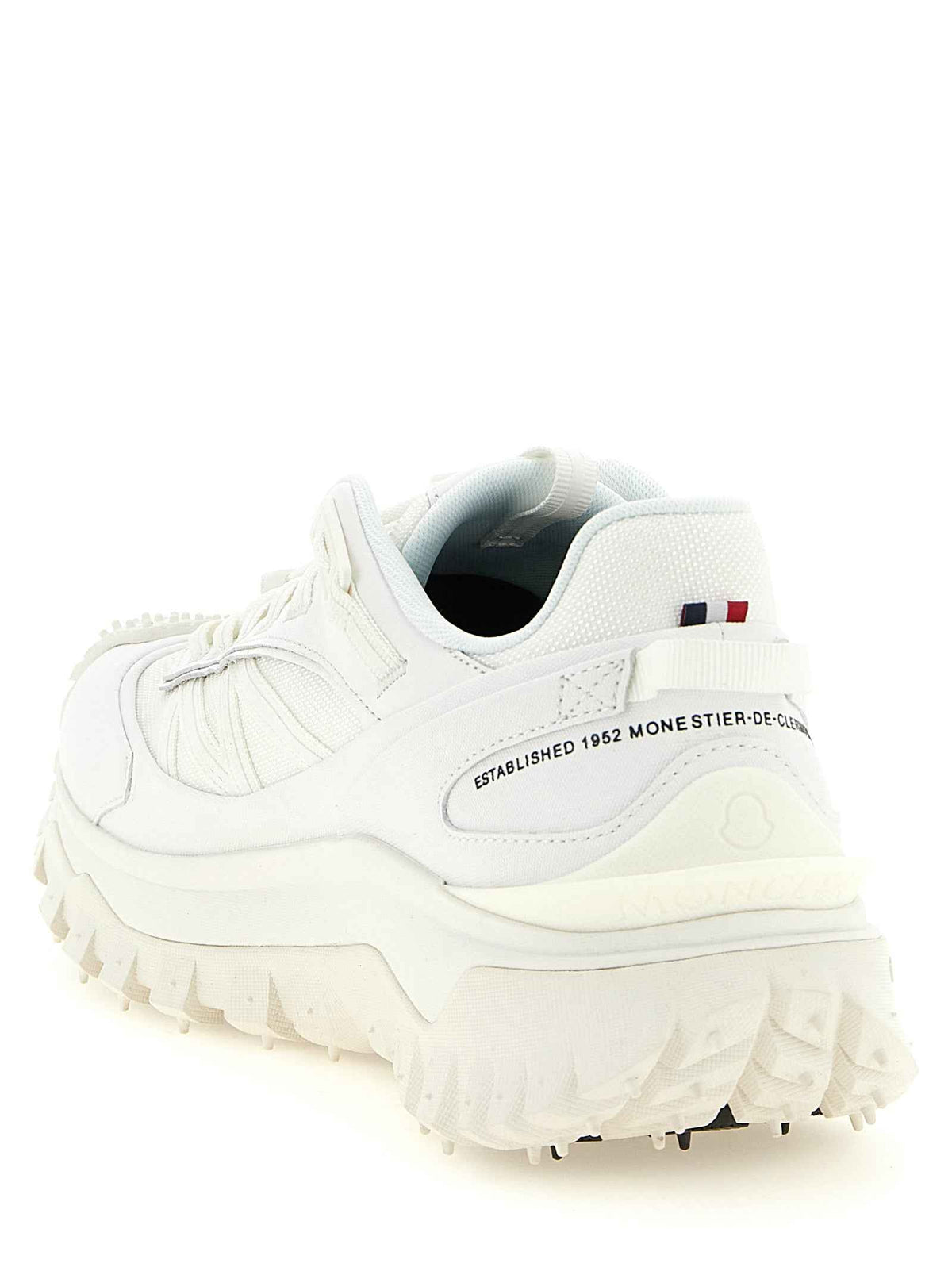 Moncler White Leather Athletic Sneakers