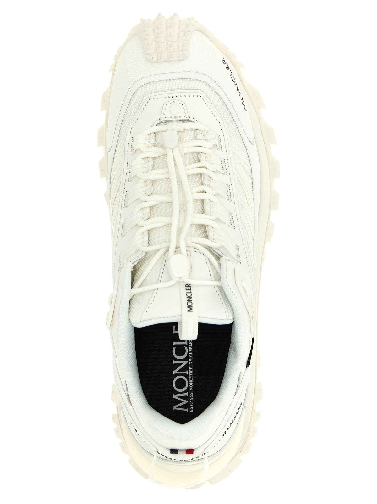 Moncler White Leather Athletic Sneakers