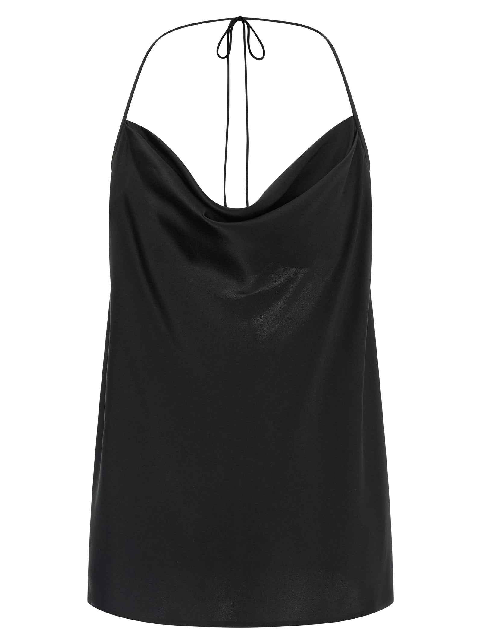 Valentino Garavani Black Silk Tank Tops
